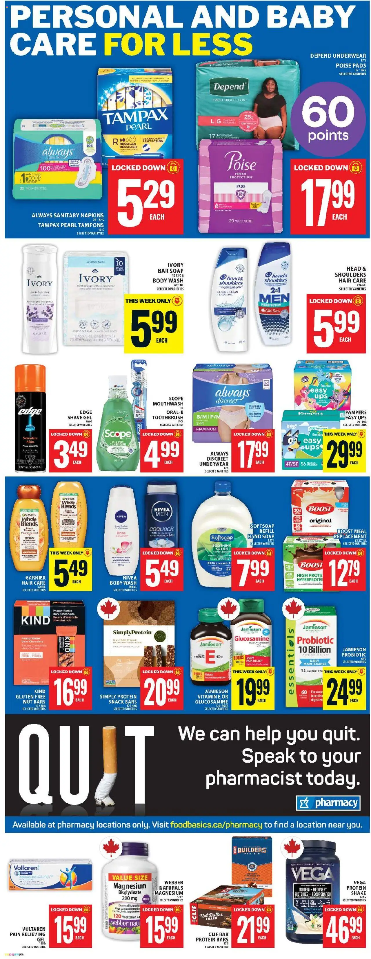 Food Basics flyer valid from 21.08.2025 | Page: 20 | Products: Mouthwash, Butter, Chocolate, Underwear