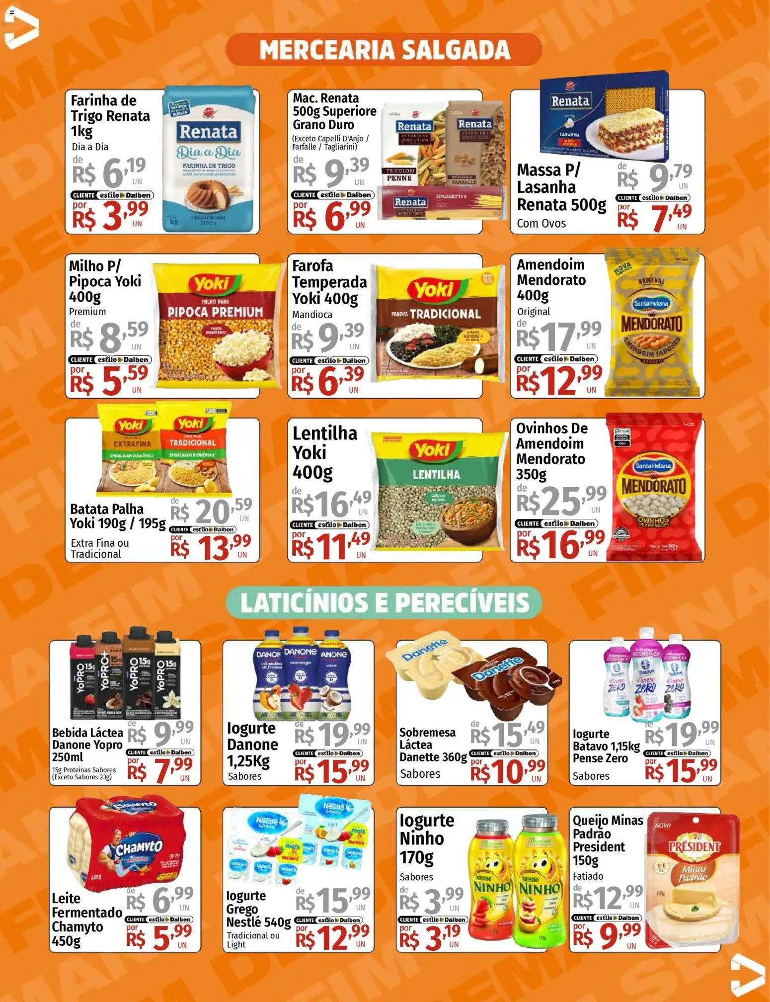 Supermercado Dalben Folheto - válido de 27.02.2026 | Página: 8 | Produtos: Leite, Lasanha, Batata palha, Batata