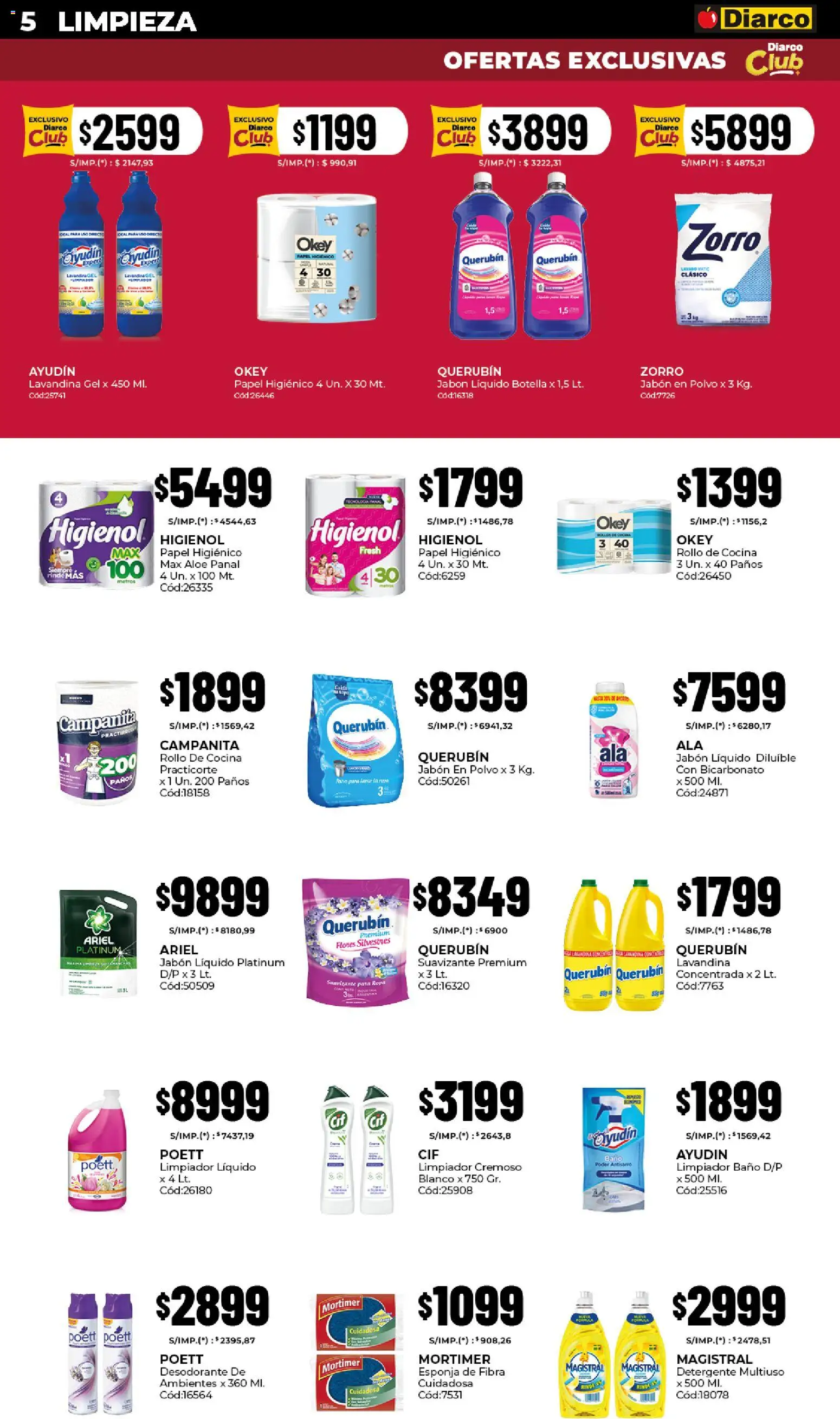 Diarco - Ofertas Pueblo Interior │ válido desde el 30.03.2026 | Página: 5 | Productos: Cocina, Desodorante, Suavizante, Limpiador