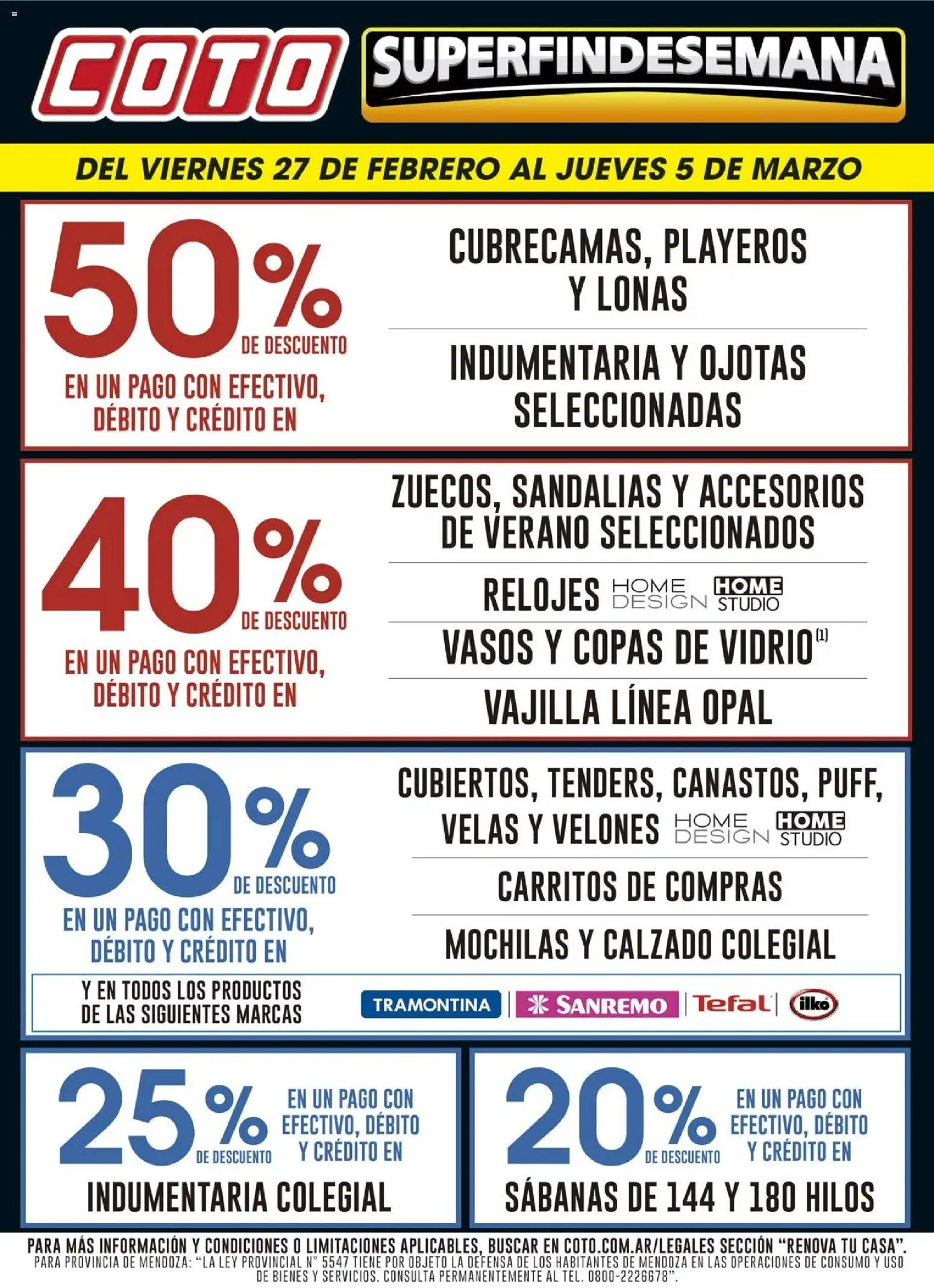 Coto - Renova │ válido desde el 27.02.2026 | Página: 1 | Productos: Ojotas, Sabanas, Sandalias, Vasos