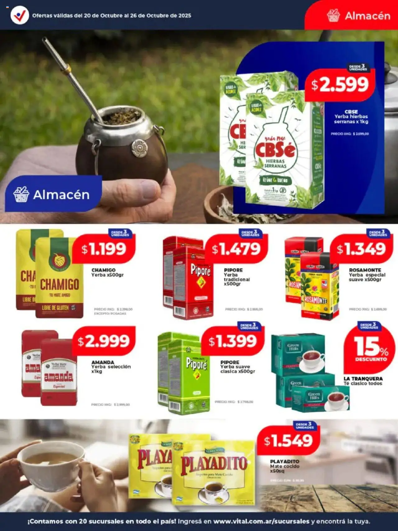 Vital - Ofertas - Posadas │ válido desde el 20.10.2025 | Página: 14 | Productos: Mate, Yerba, Té, Mate cocido