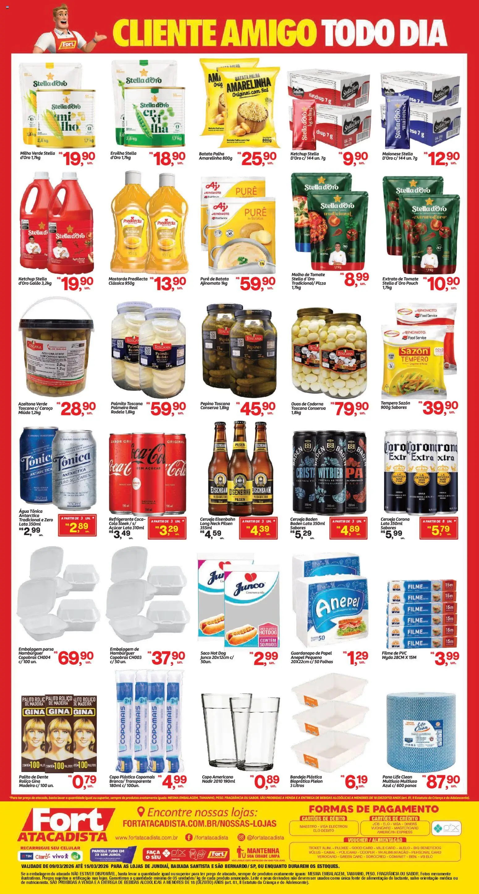 Fort Atacadista Folheto - válido de 09.03.2026 | Página: 2 | Produtos: filme de PVC, Fragrância, Pizza, Batata