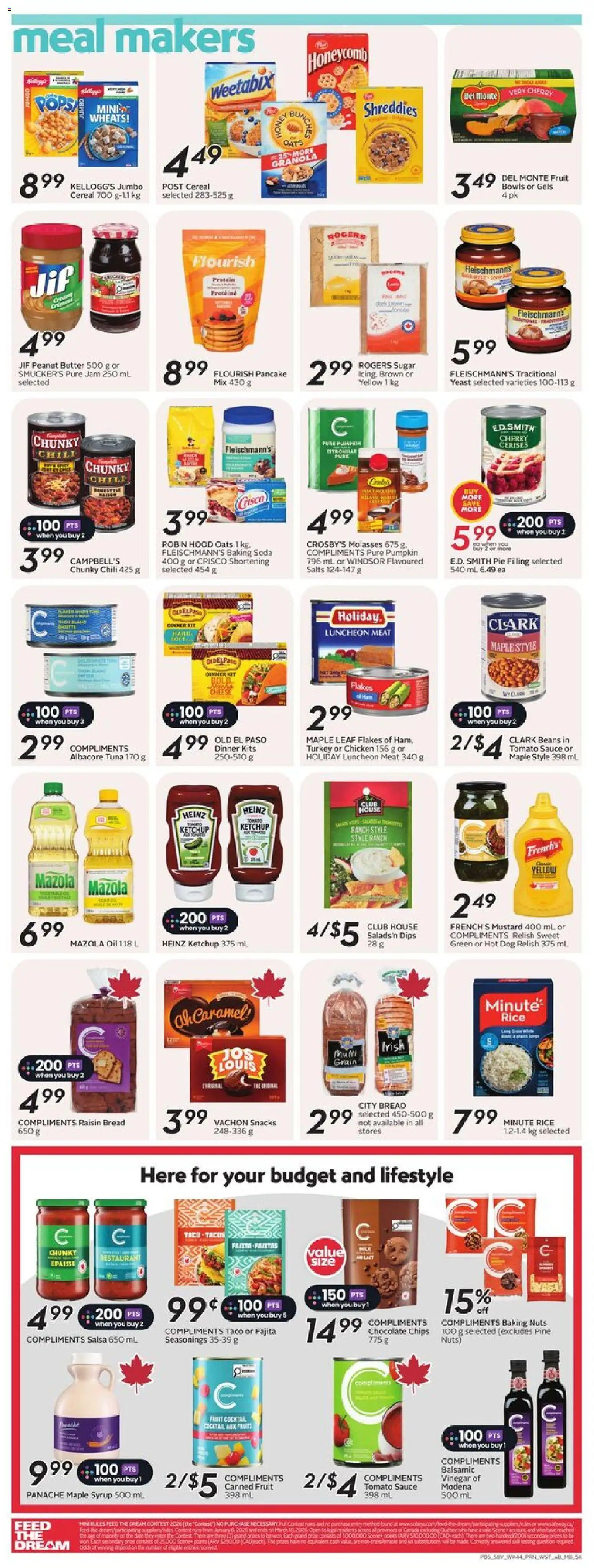 Safeway flyer valid from 26.02.2026 | Page: 8 | Products: Cheese, Oil, Bread, Chocolate