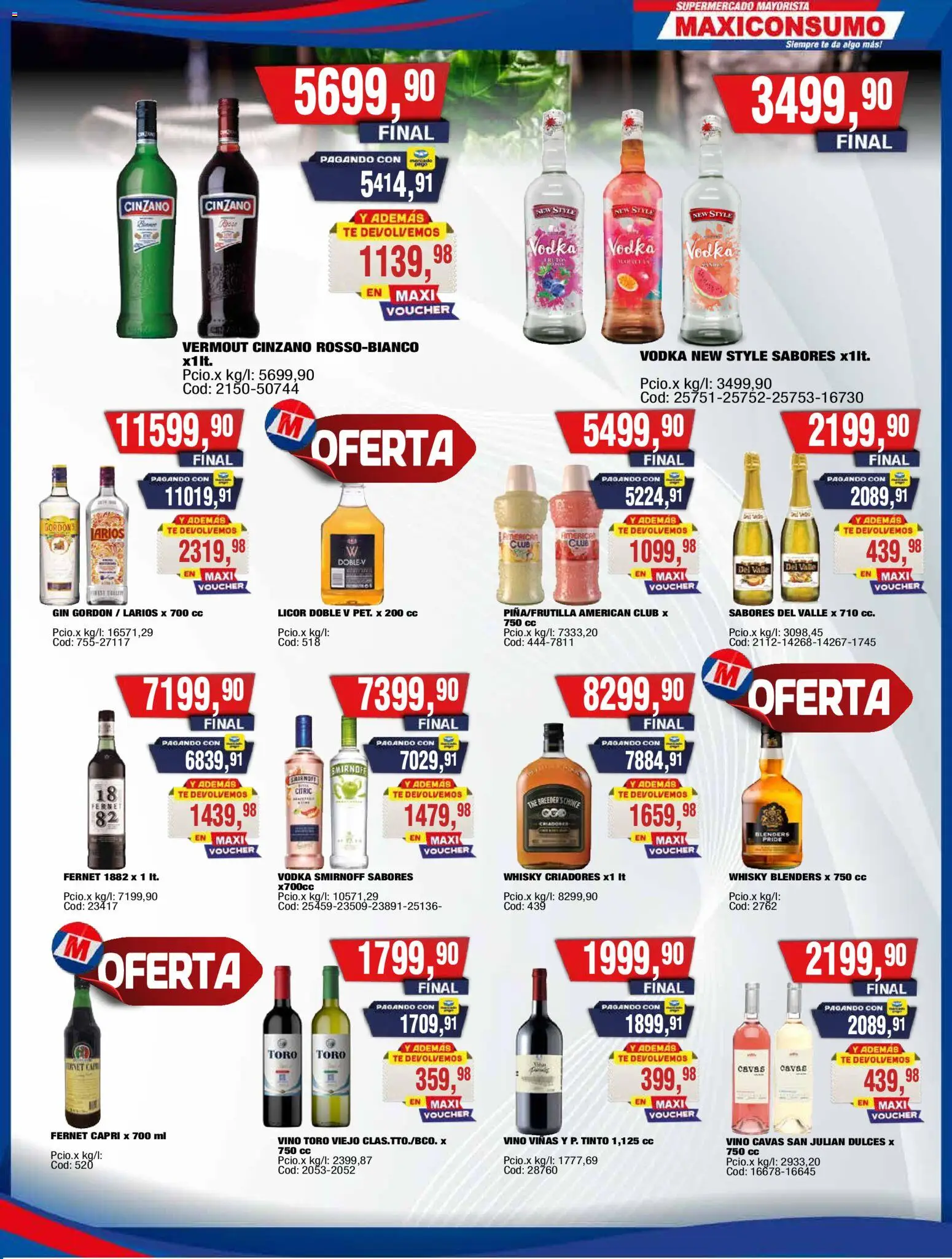 Maxiconsumo ofertas │ válido desde el 16.03.2026 | Página: 19 | Productos: Vodka, Whisky, Gin, Té