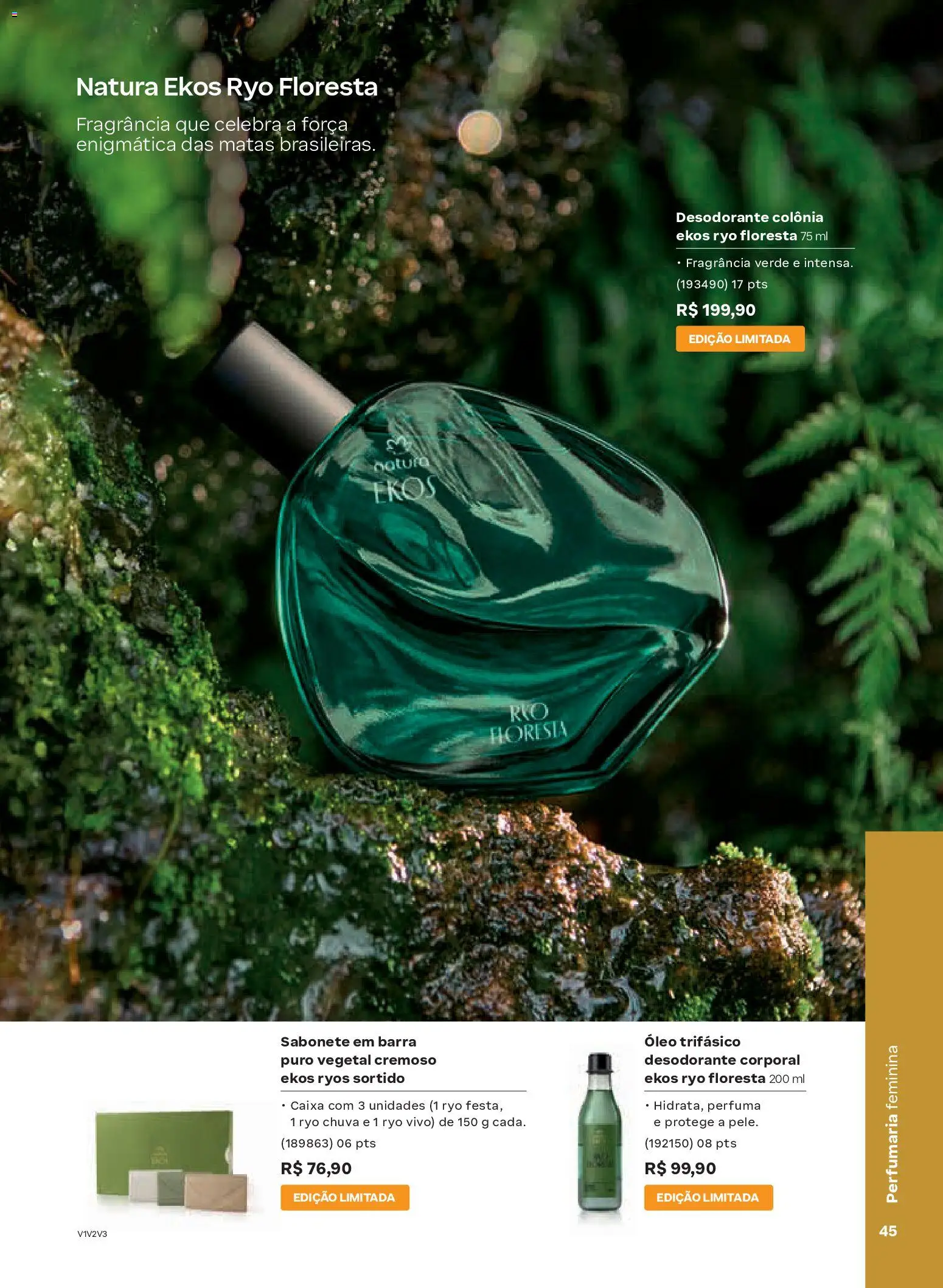 Natura Folheto - válido de 13.01.2026 | Página: 45 | Produtos: Fragrância, Desodorante, Caixa, Sabonete