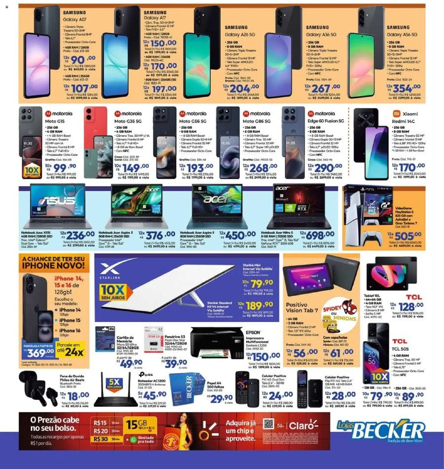 Lojas Becker Folheto - válido de 01.12.2025 | Página: 3 | Produtos: Tablet, Iphone, Impressora, Câmera