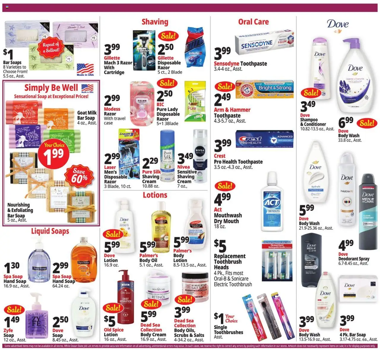 Ocean State Job Lot Weekly Ad - MA - valid from 11.09.2025 | Page: 13 | Products: Butter, Shaving foam, Soap, Bar Soap