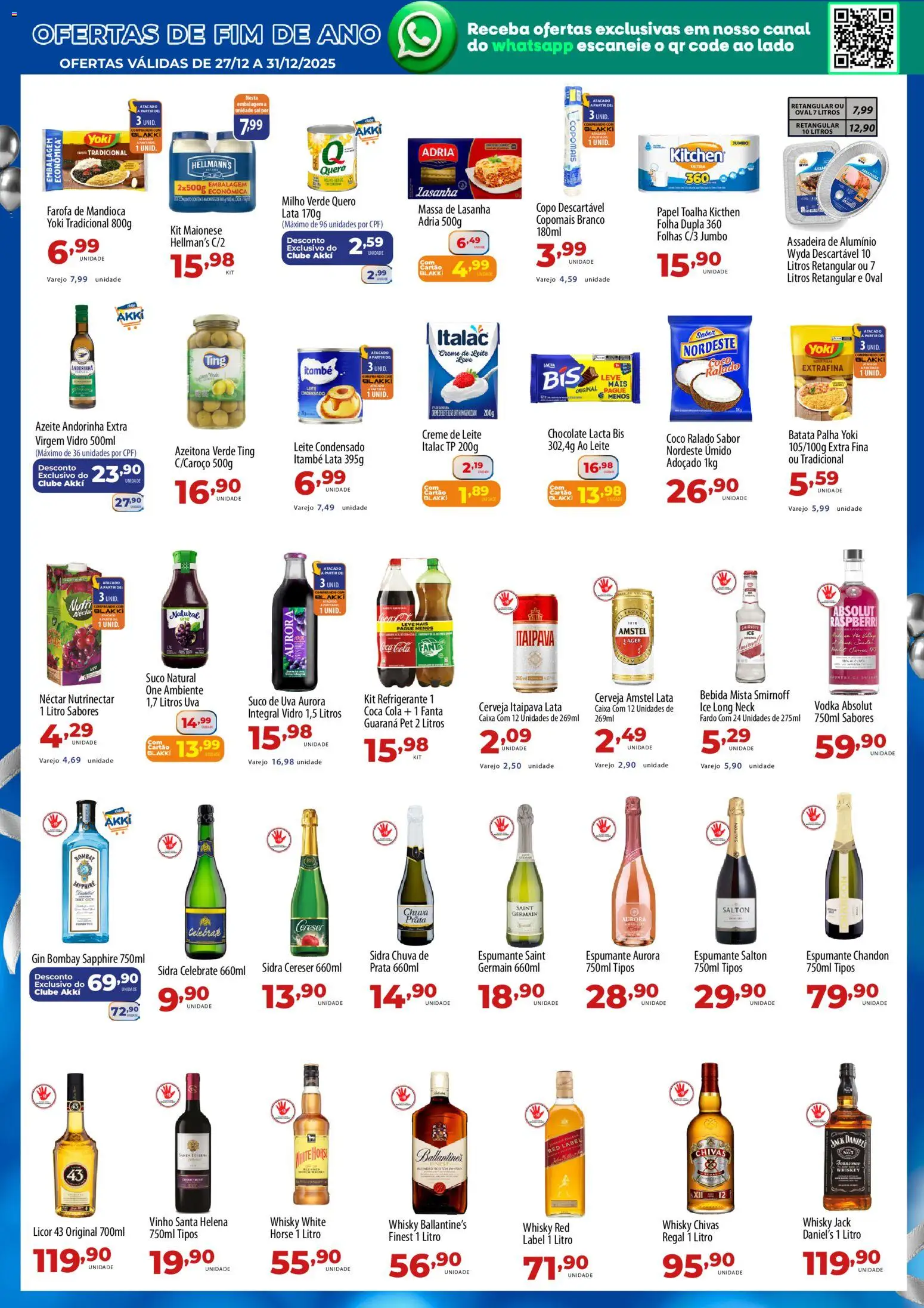 Akki Atacadista Folheto - válido de 27.12.2025 | Página: 2 | Produtos: Espumante, Chocolate, Massa, Maionese