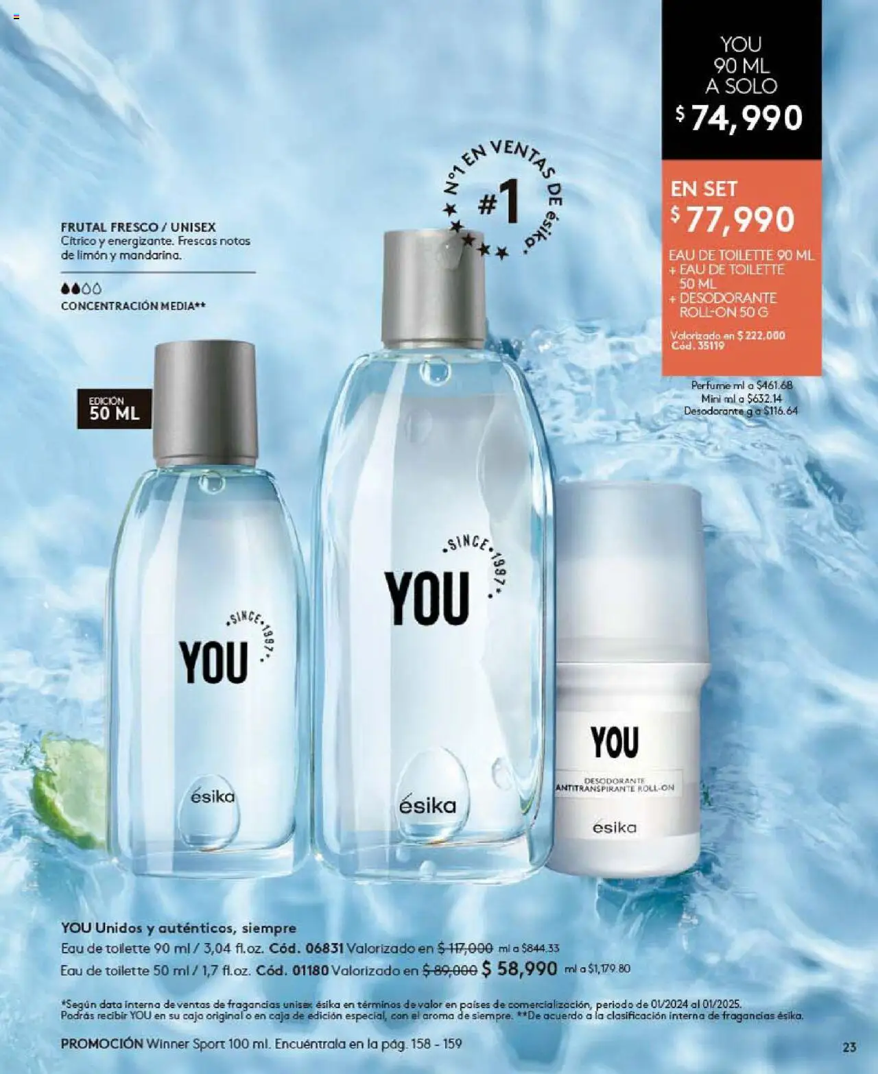 Ésika revista - valida desde el 24.09.2025 | Página: 23 | Productos: Caja, Eau de toilette, Desodorante, Antitranspirante