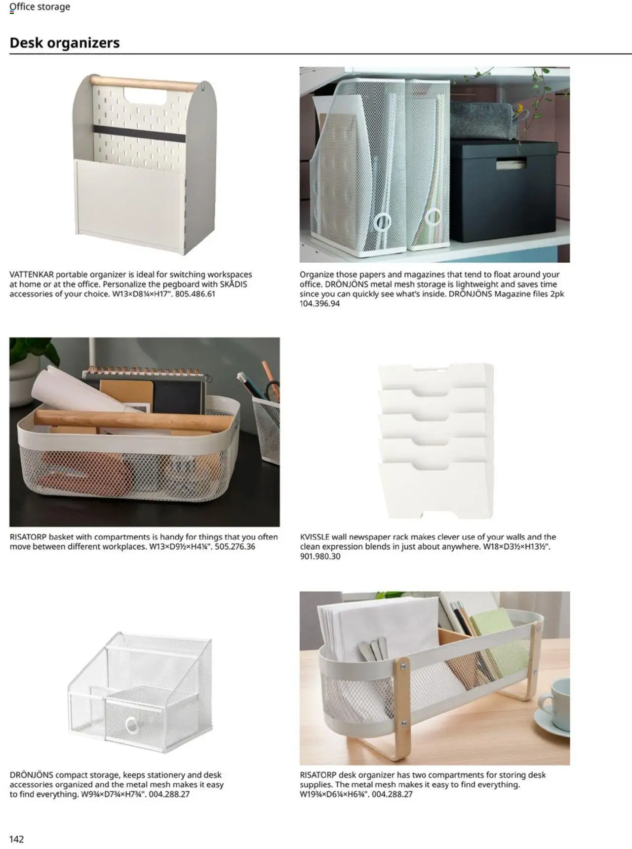 IKEA Office Brochure 2025 - valid from 01.03.2025 | Page: 142 | Products: Basket, Desk