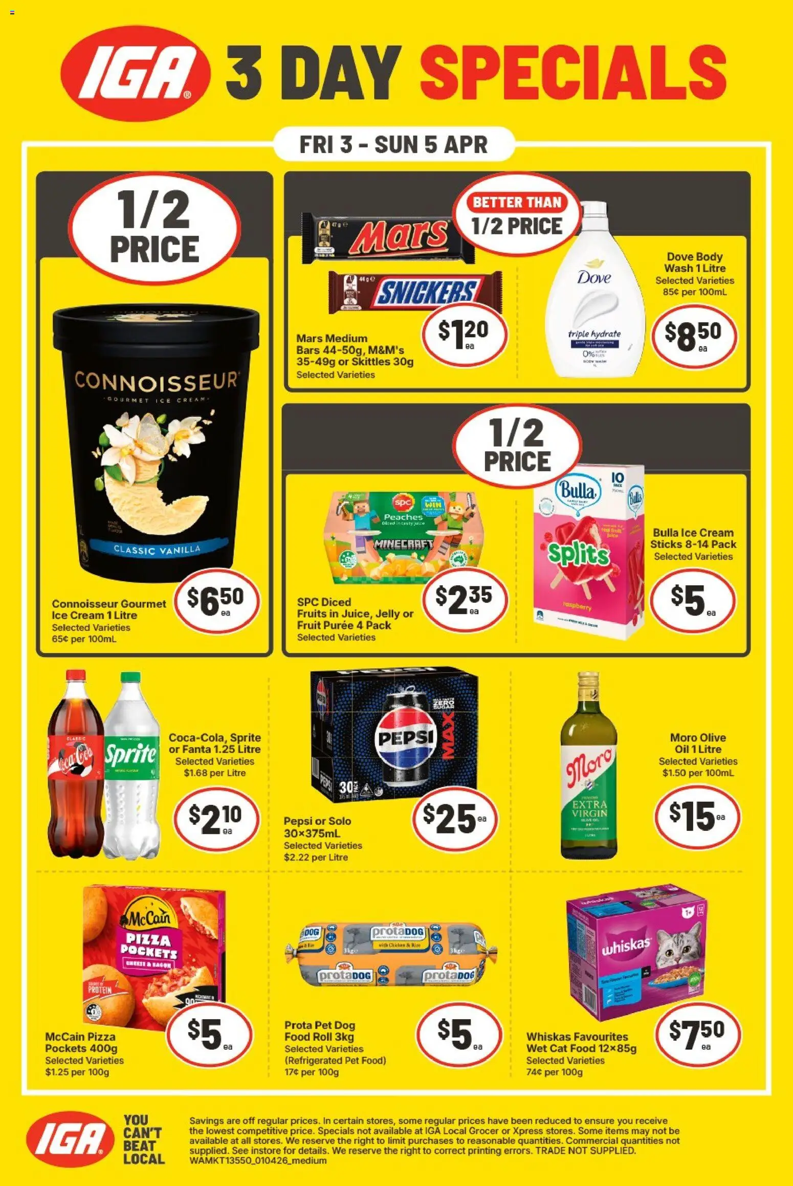 IGA catalogue - valid from 01.04.2026 | Page: 16 | Products: Bacon, Pizza, Cream, Raspberry