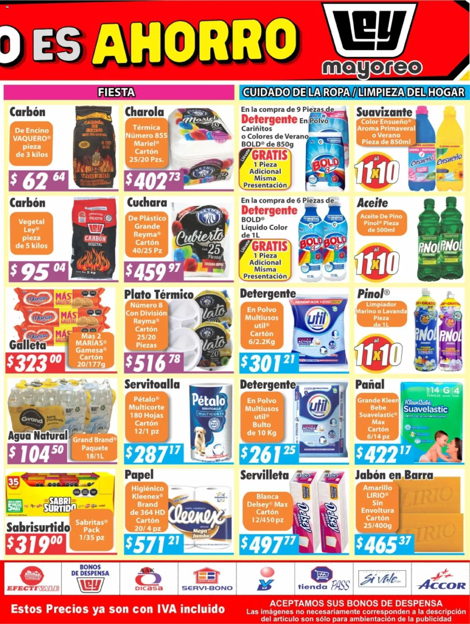 Nuevas ofertas de Casa Ley válidas en toda la República Mexicana desde el 27.04.2026. ¡Encuentra las mejores ofertas en Casa Ley folleto Frontera! | Página: 6 | Productos: Detergente, Limpiador, Barra, Cuchara