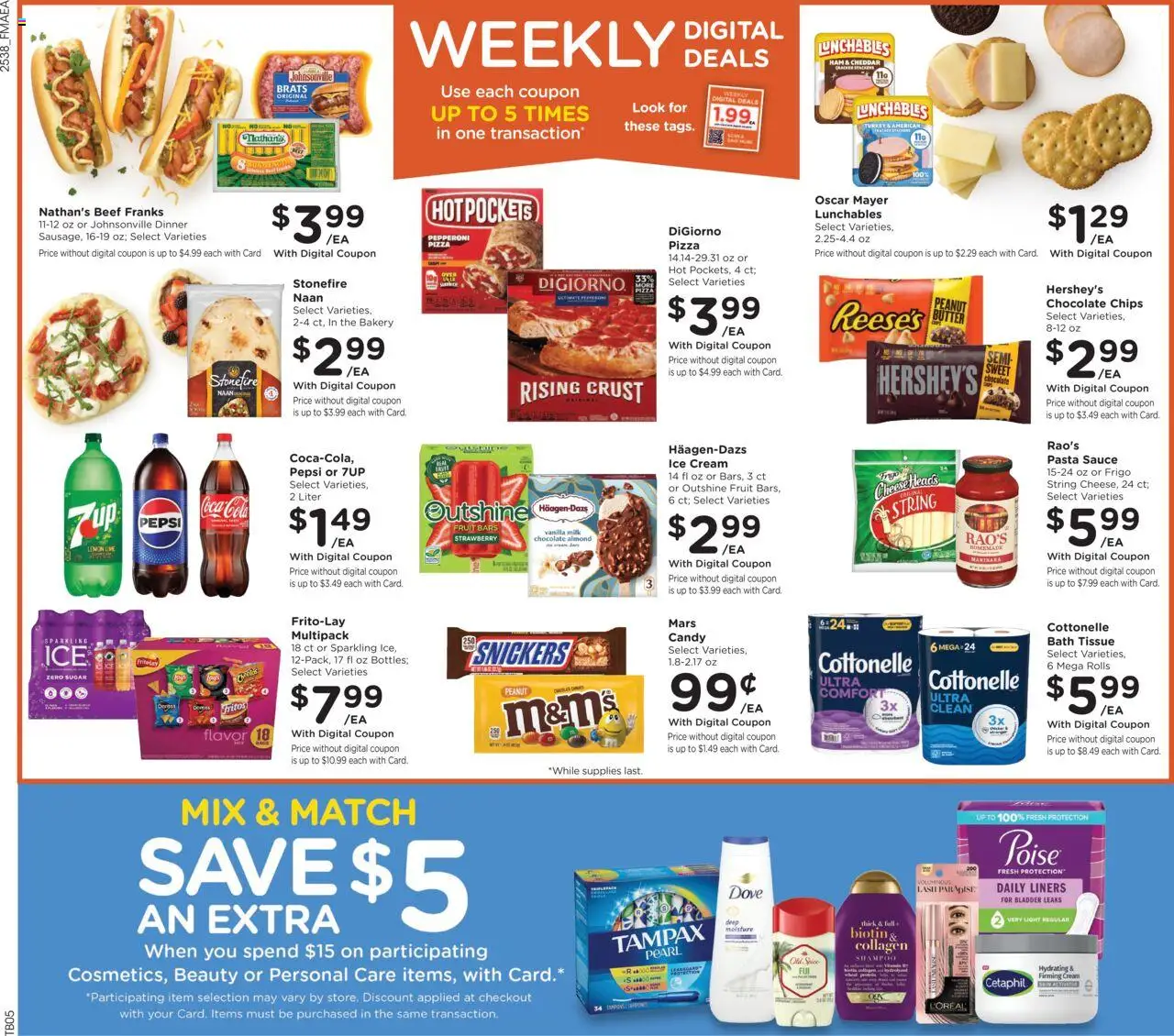 Fred Meyer Weekly Ad - valid from 22.10.2025 | Page: 2 | Products: Butter, Pasta, Tampons, Sauce
