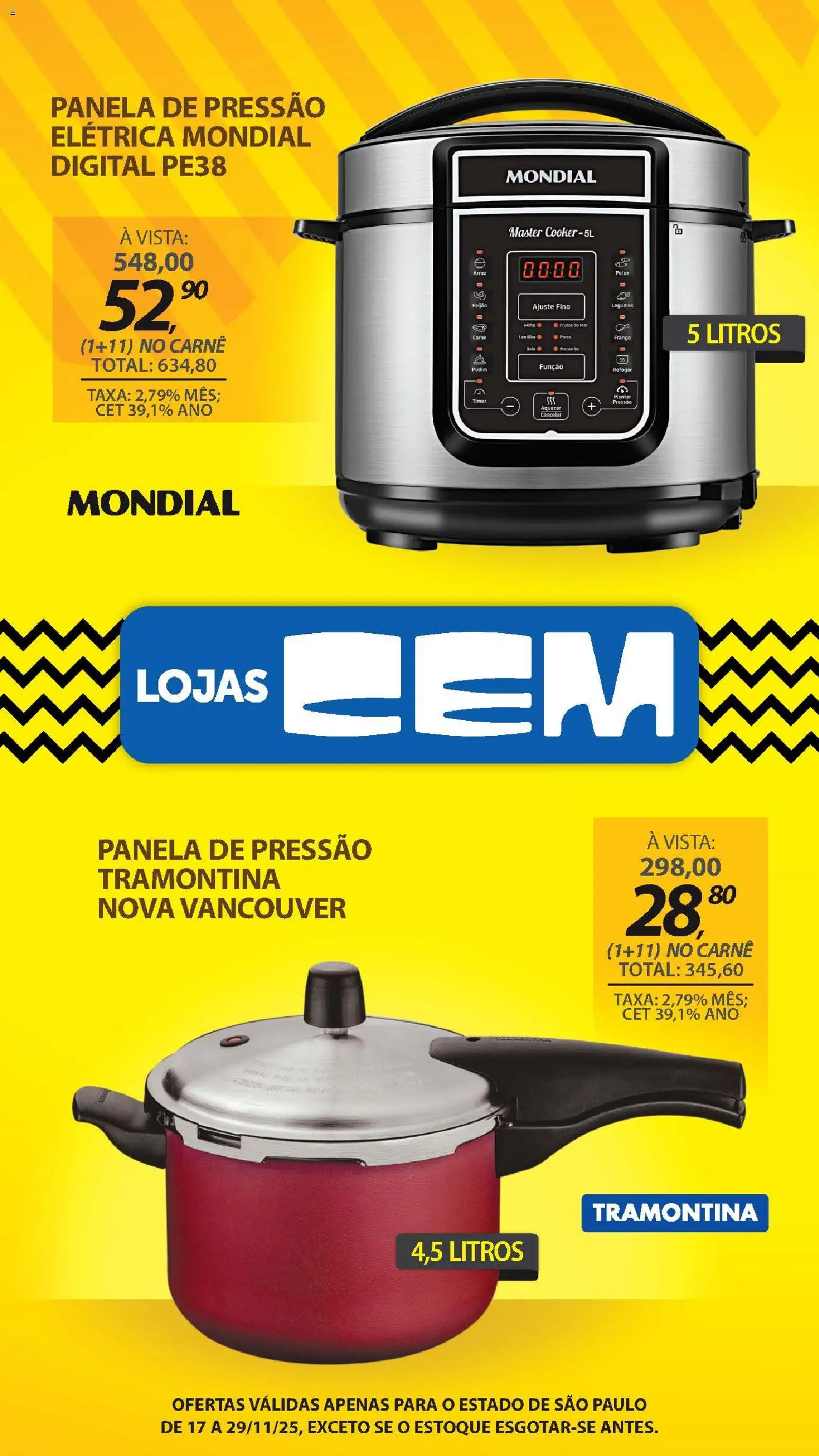 Lojas Cem Folheto - válido de 17.11.2025 | Página: 81 | Produtos: Panela de pressão, Carne, Frutos do mar, Frango