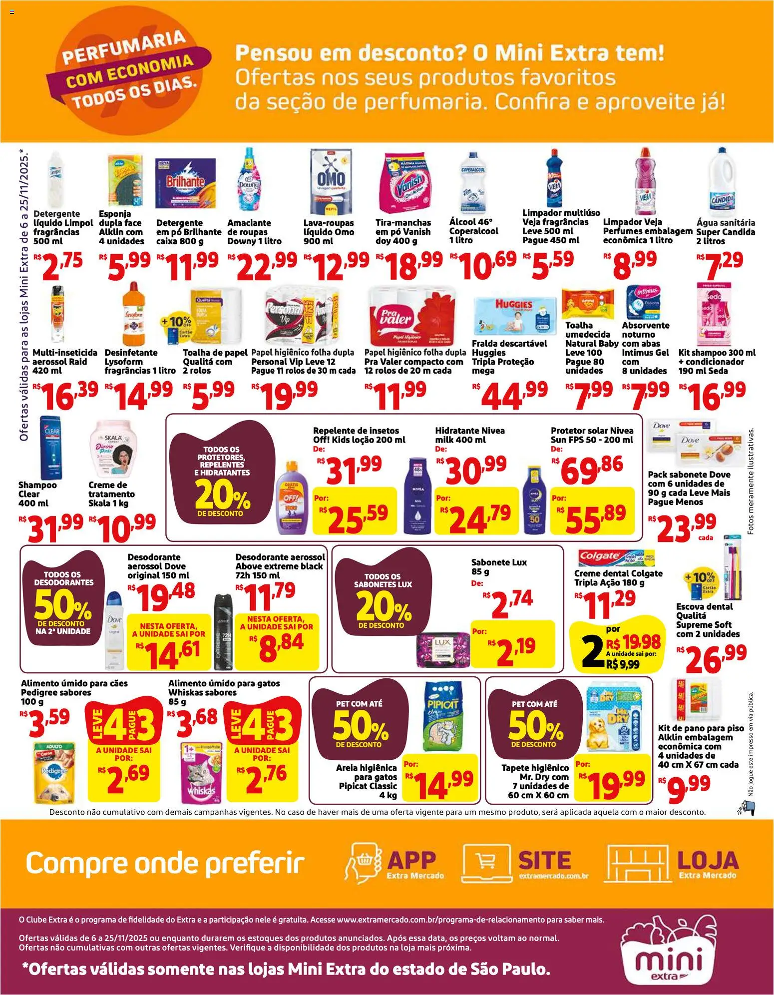 Mini Extra Folheto - válido de 06.11.2025 | Página: 4 | Produtos: Condicionador, Desodorante, Creme, Sabonete