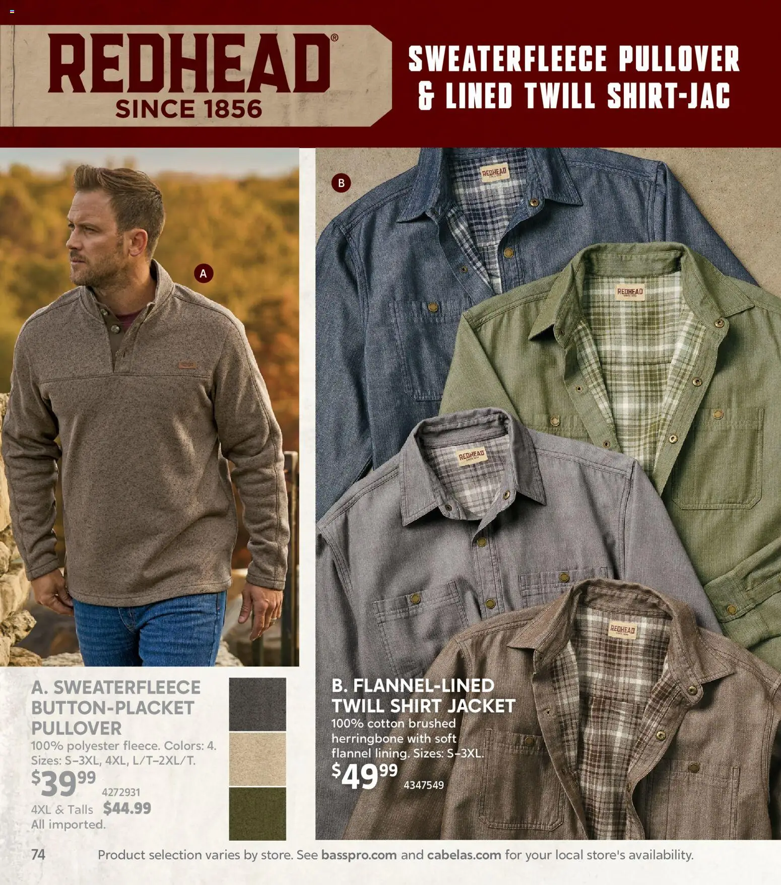 Cabela's Winter Clothing 25 - valid from 20.11.2025 | Page: 74 | Products: Shirt, Jacket