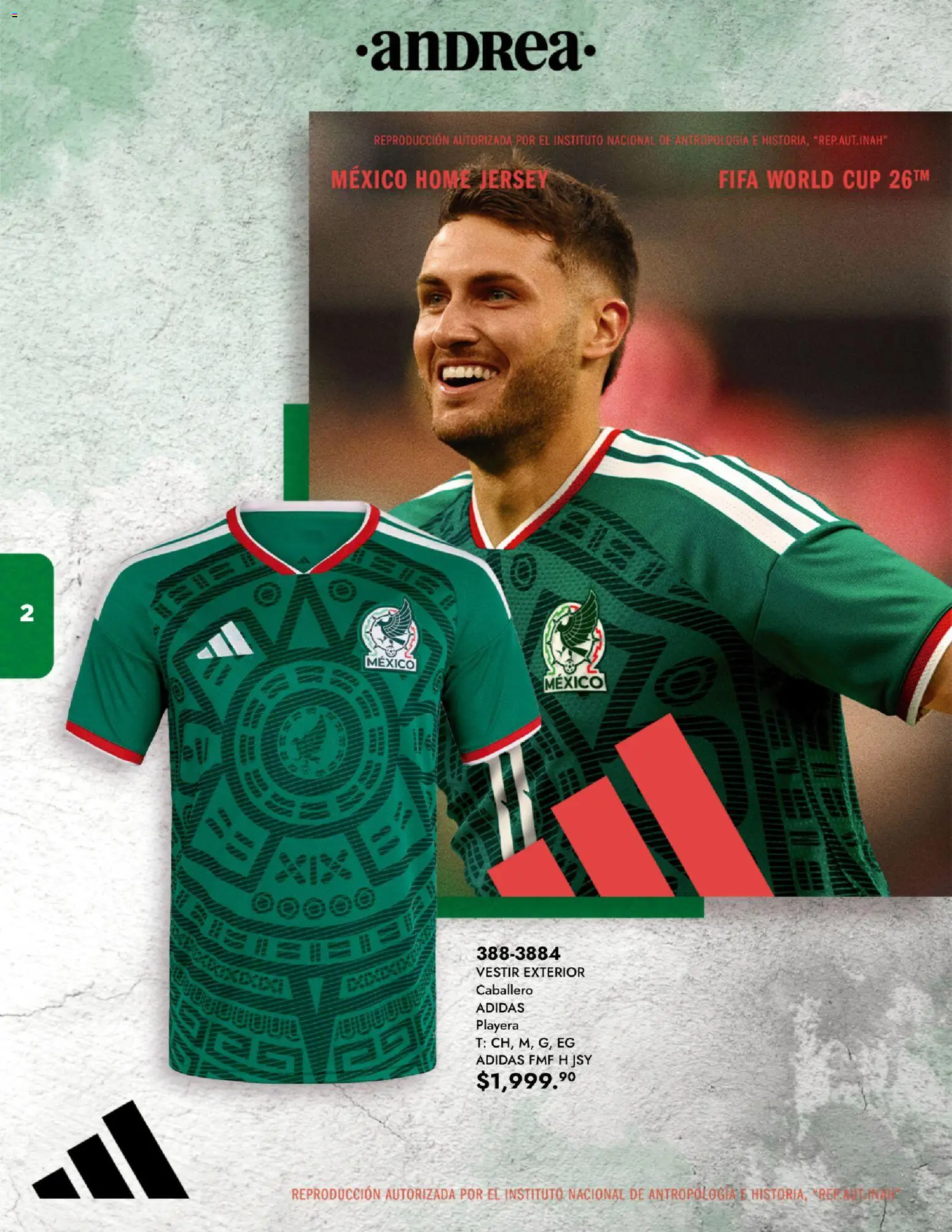 Nuevas ofertas de Andrea válidas en toda la República Mexicana desde el 07.12.2025. ¡Encuentra las mejores ofertas en Andrea catálogo Lo mejor del Mundial! | Página: 2 | Productos: Playera