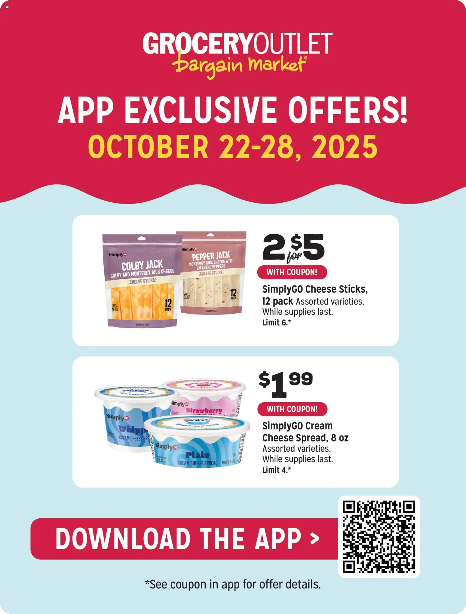 Grocery Outlet Weekly Ad - PA - valid from 22.10.2025 | Page: 7 | Products: Peppers, Cheese, Cream, Pepper