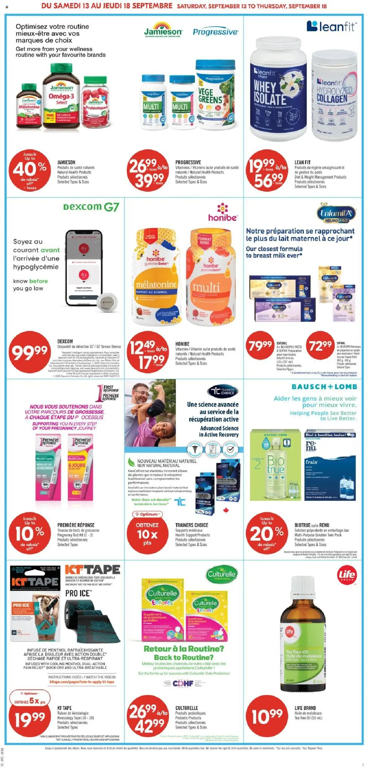 Pharmaprix flyer valid from 13.09.2025 | Page: 15 | Products: Tea, Watch, Milk, Oil