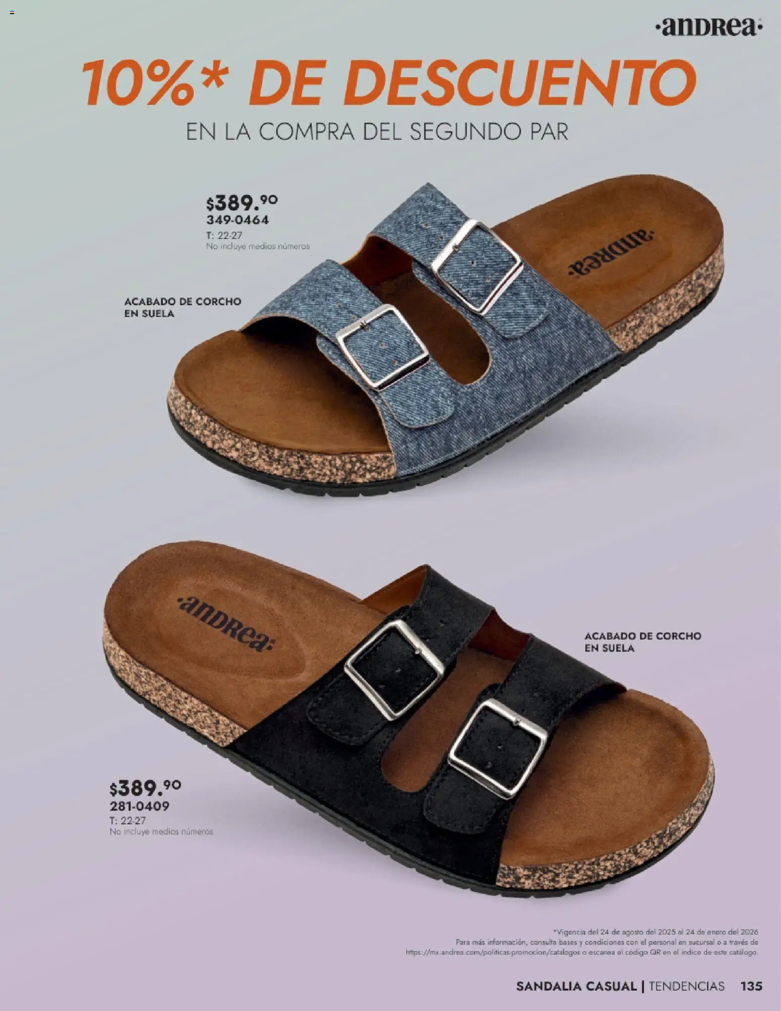 Nuevas ofertas de Andrea válidas en toda la República Mexicana desde el 24.08.2025. ¡Encuentra las mejores ofertas en Andrea - Catálogo Calzado Dama! | Página: 135