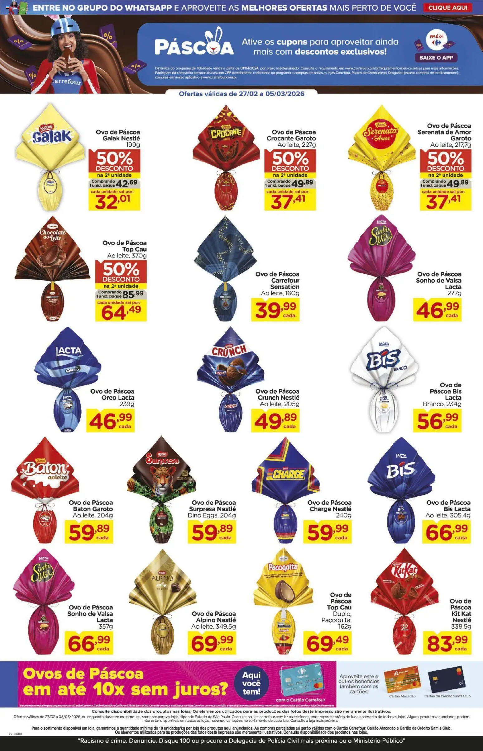 Carrefour Folheto - válido de 27.02.2026 | Página: 3 | Produtos: Ovo de páscoa, Leite, Ovos, Chocolate