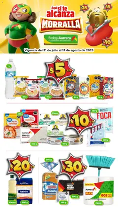 Vista previa de Bodega Aurrerá - Folleto Aquí si te Alcanza Morralla , nuevo folleto de la tienda, válido en México a partir del 31.07.2025