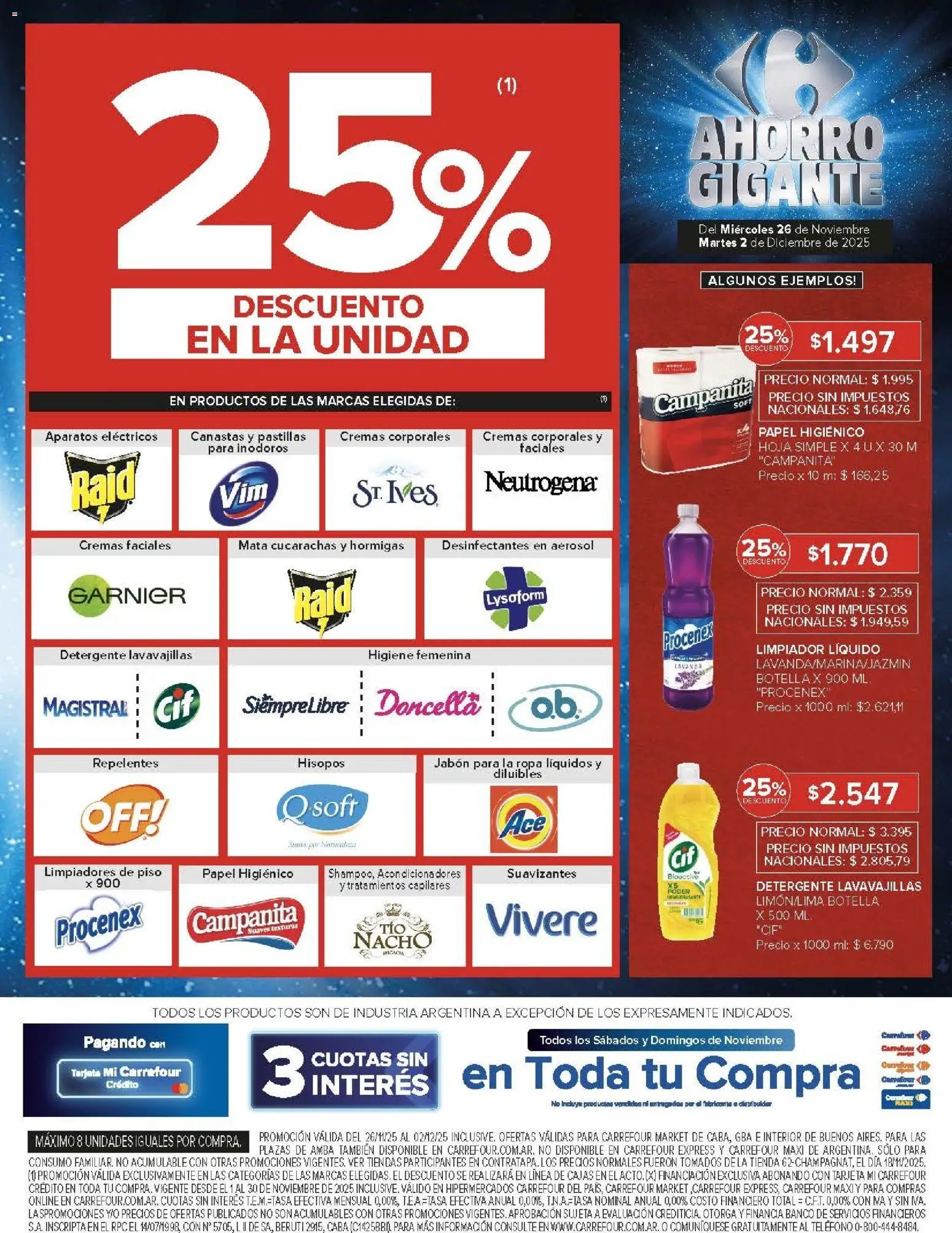 Carrefour Market catálogo │ válido desde el 26.11.2025 | Página: 11 | Productos: Botella, Detergente, Ropa, Limpiador
