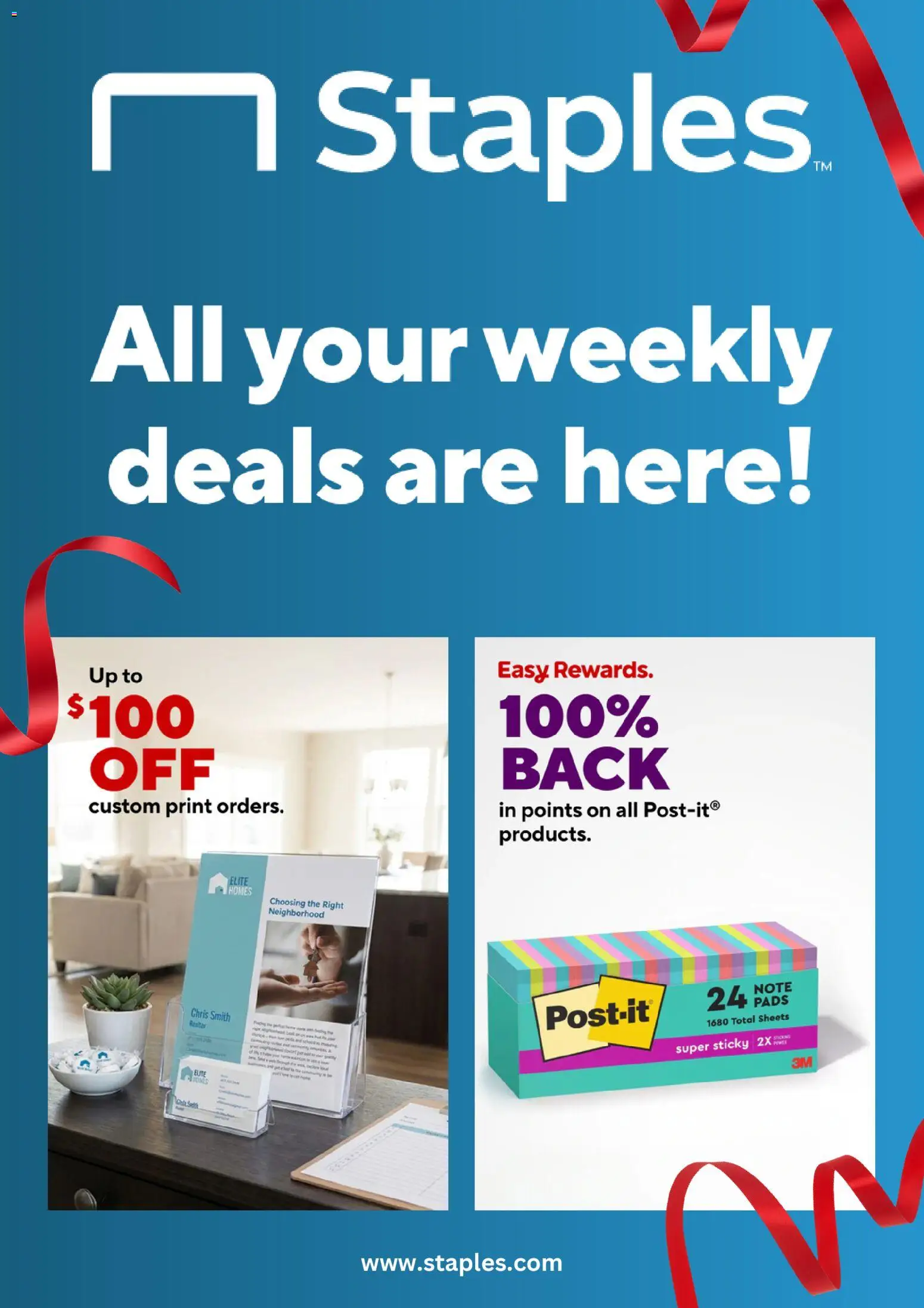 Staples Weekly Ad - valid from 11.01.2026 | Page: 1 | Products: Pads