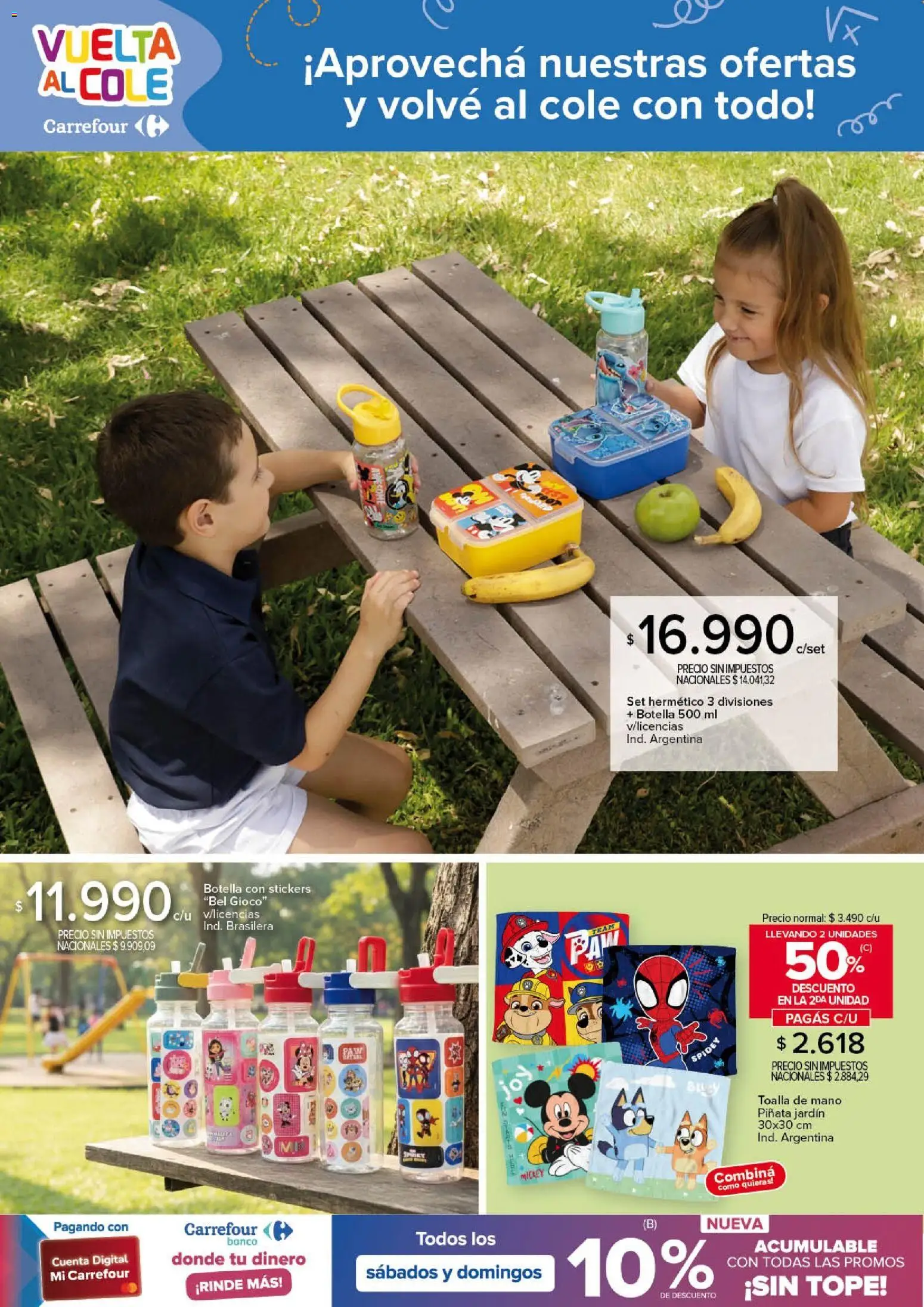 Carrefour - Vuelta al Cole  │ válido desde el 10.02.2026 | Página: 20 | Productos: Toalla, Botella, Banco