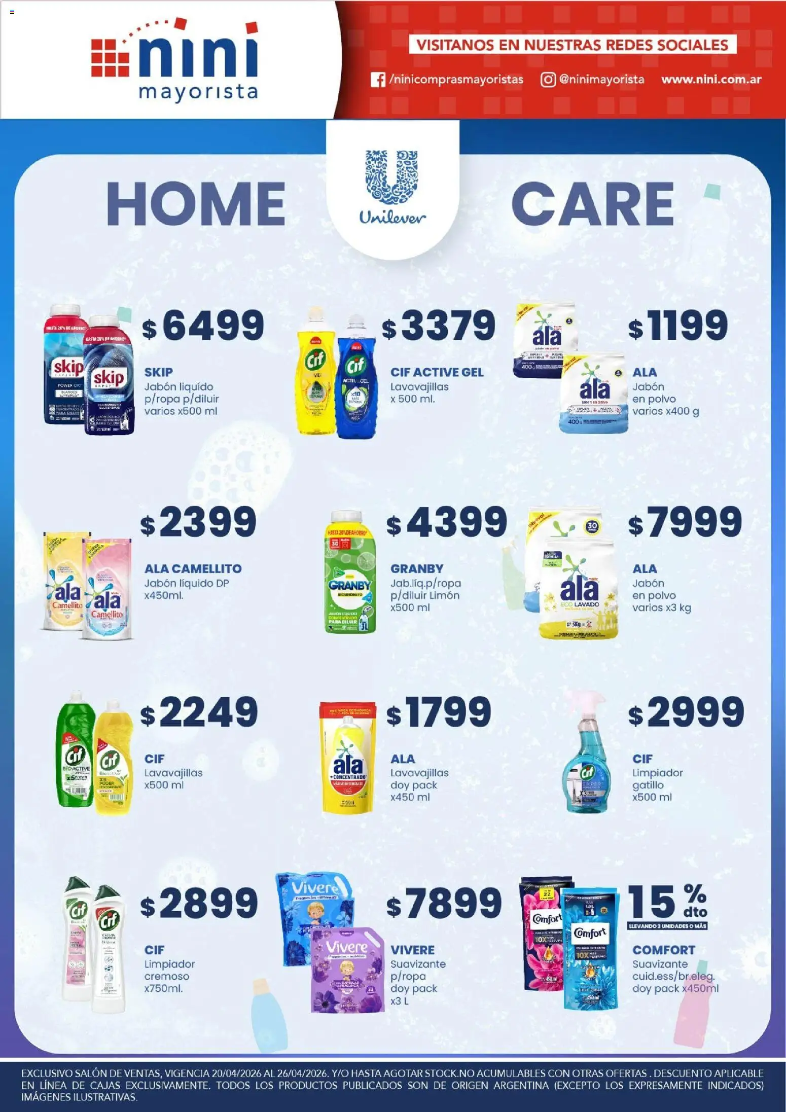 NINI Mayorista ofertas │ válido desde el 20.04.2026 | Página: 10 | Productos: Polvo, Jabón, Pala, Limpiador