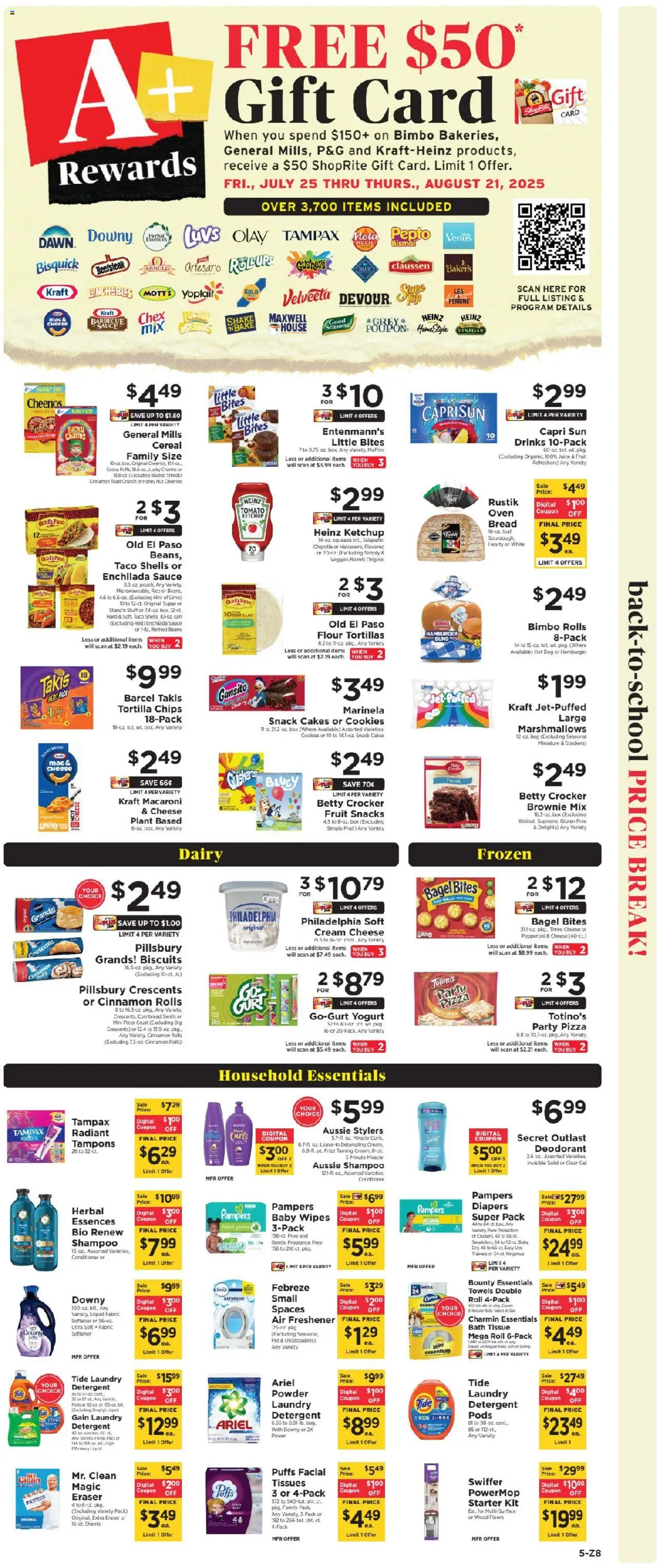 ShopRite Weekly Ad - valid from 08.08.2025 | Page: 5 | Products: Rice, Chips, Cookies, Sauce