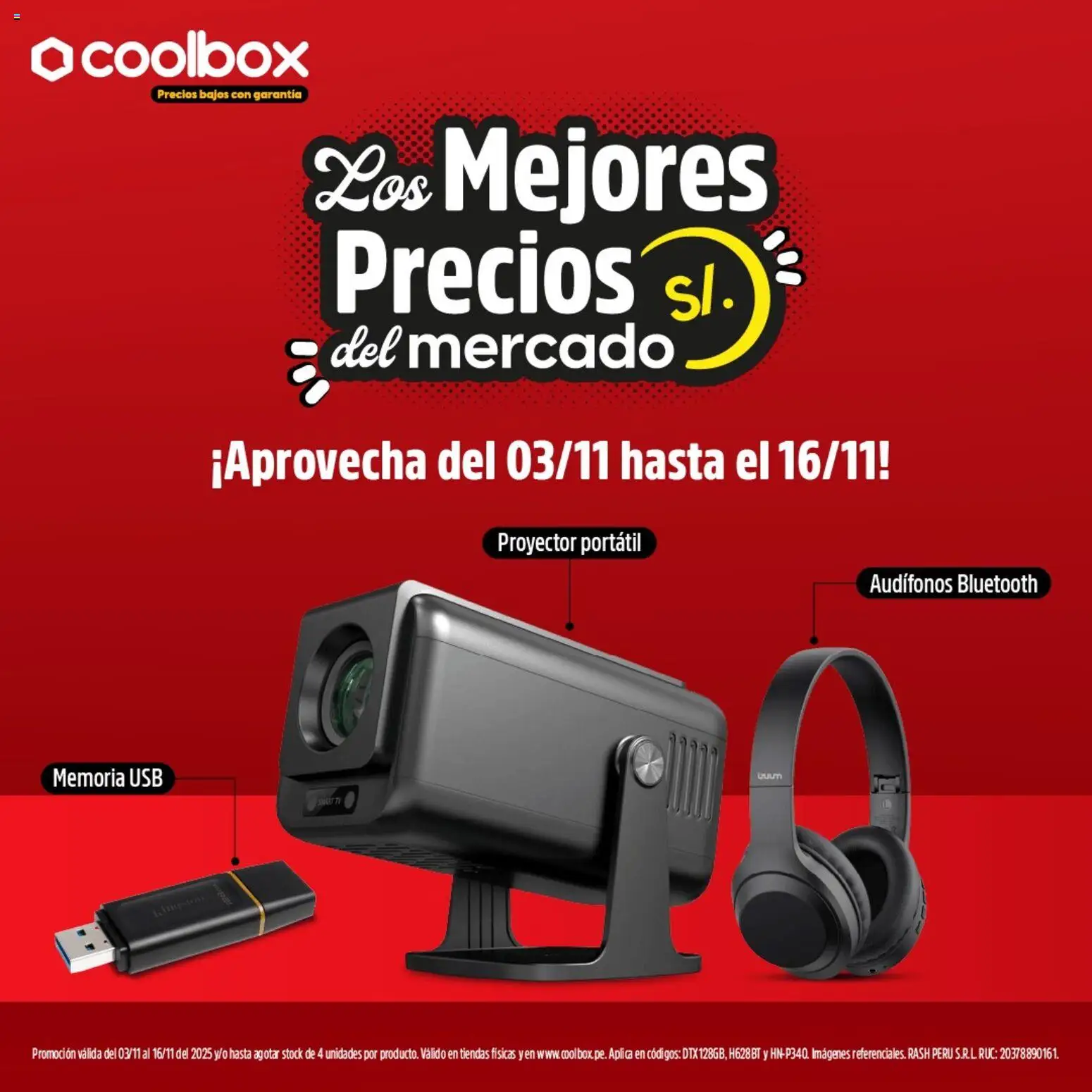 Catálogo Coolbox válido desde 03.11.2025 | Página: 1 | Productos: Audífonos, USB