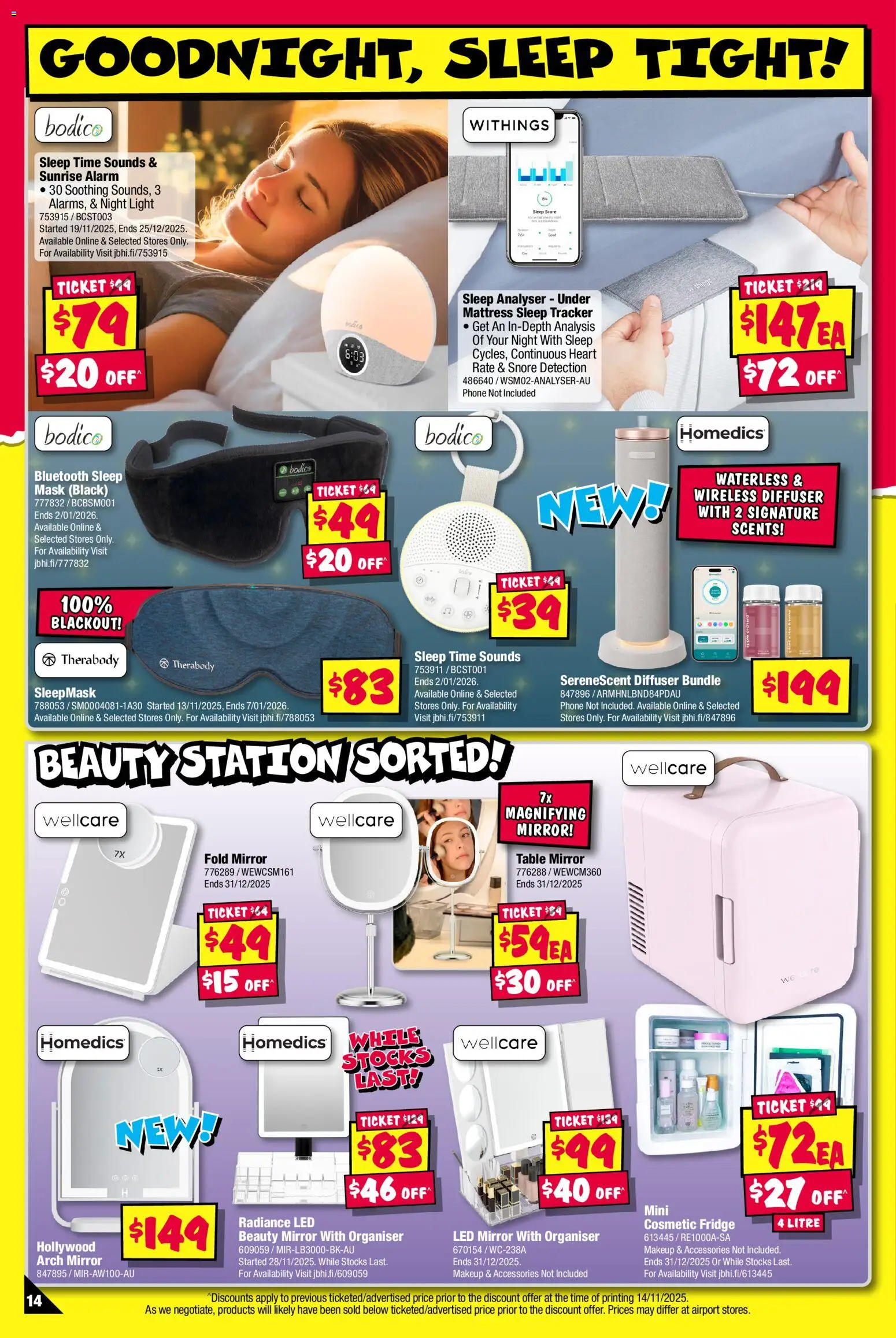 JB Hi-Fi catalogue - valid from 04.12.2025 | Page: 14 | Products: Table, Mirror, Fridge, Mattress