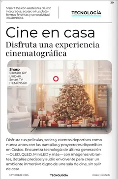 Vista previa de Costco Revista Noviembre, nuevo folleto de la tienda, válido en México a partir del 01.11.2025 | Página: 20 | Productos: Pantallas, Audio