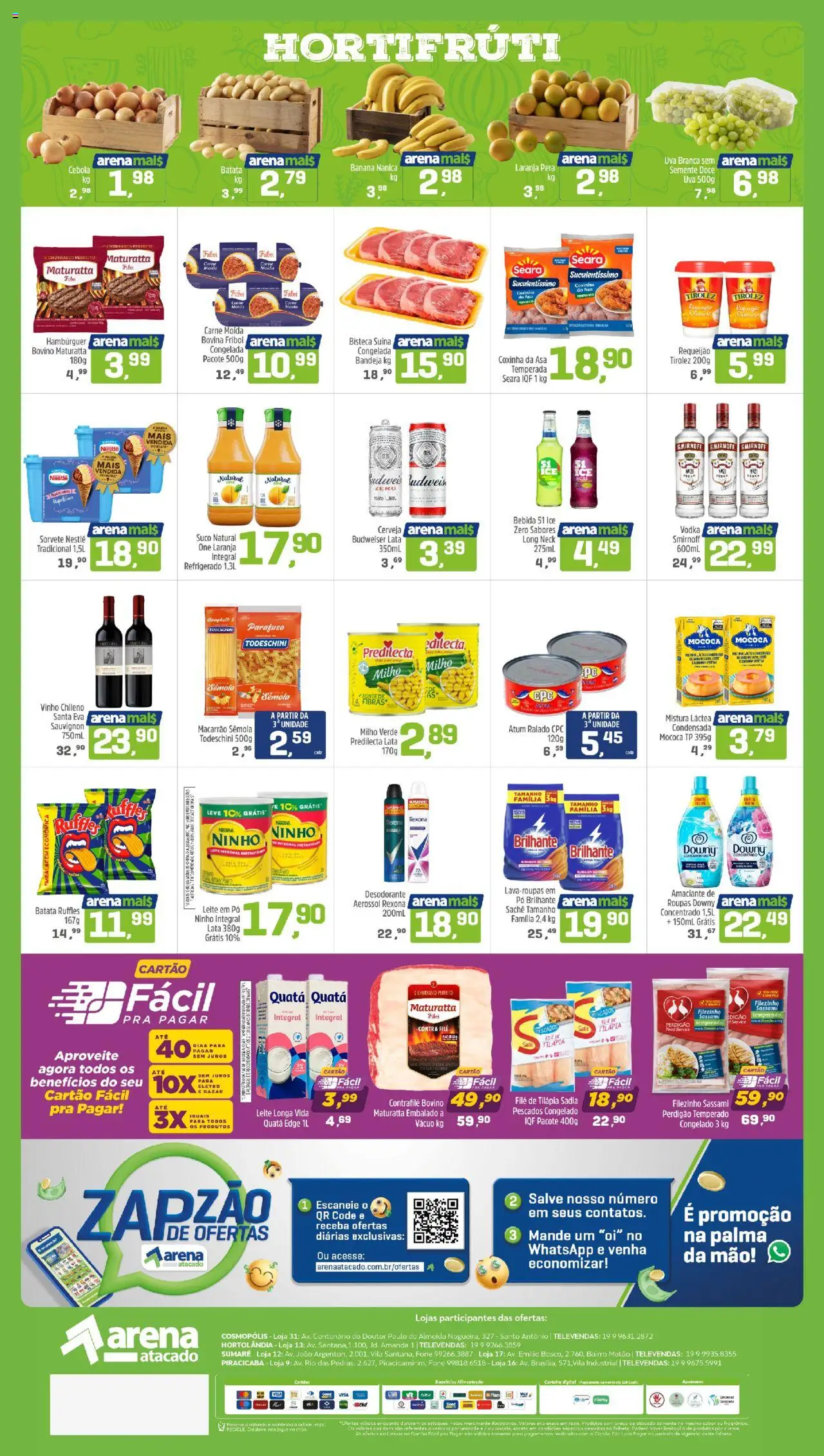 Arena Atacado Folheto - válido de 08.08.2025 | Página: 2 | Produtos: Desodorante, Contra filé, Amaciante, Carne moída