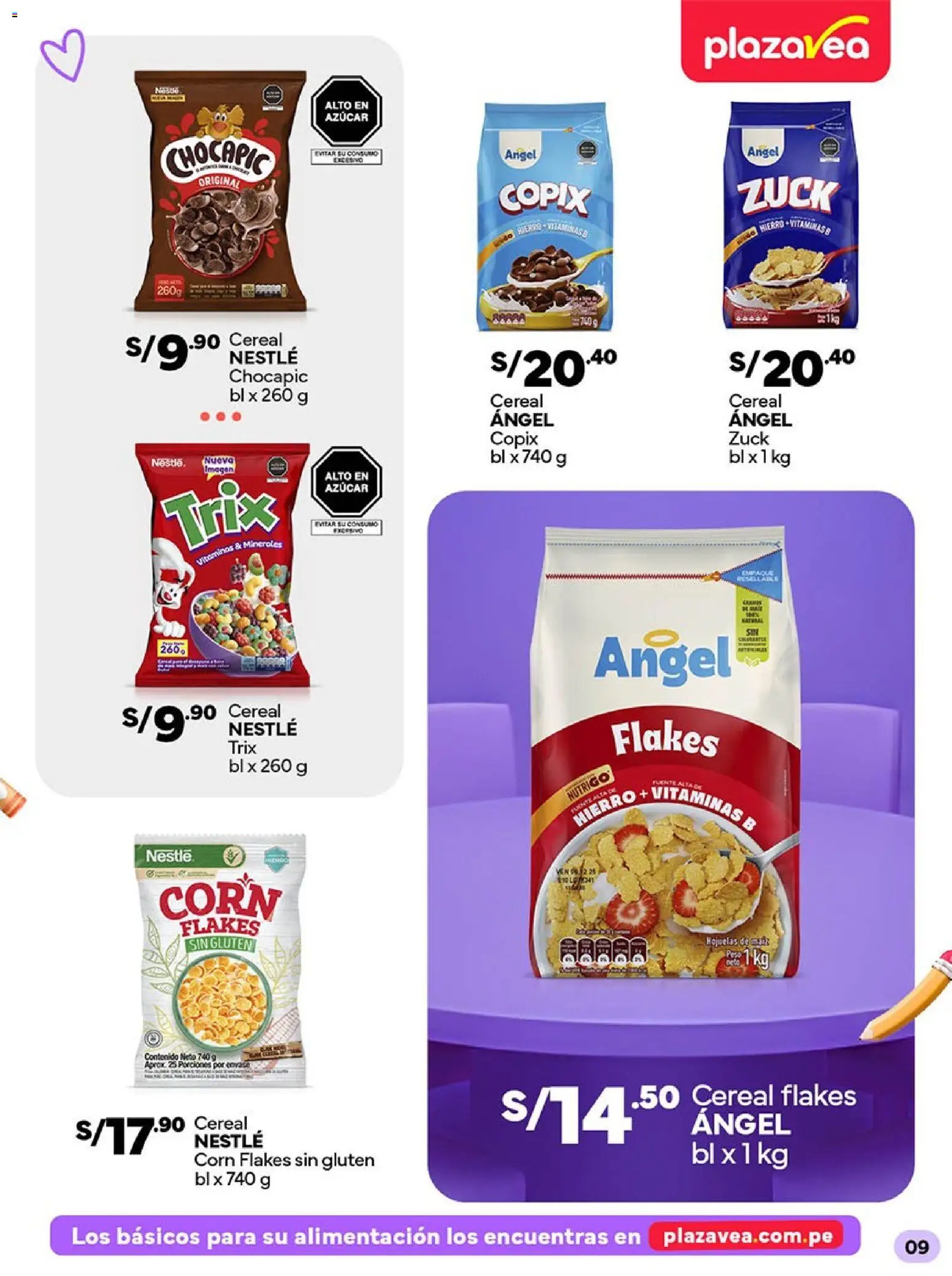 Catálogo Plaza Vea válido desde 16.02.2026 | Página: 9 | Productos: Hojuelas