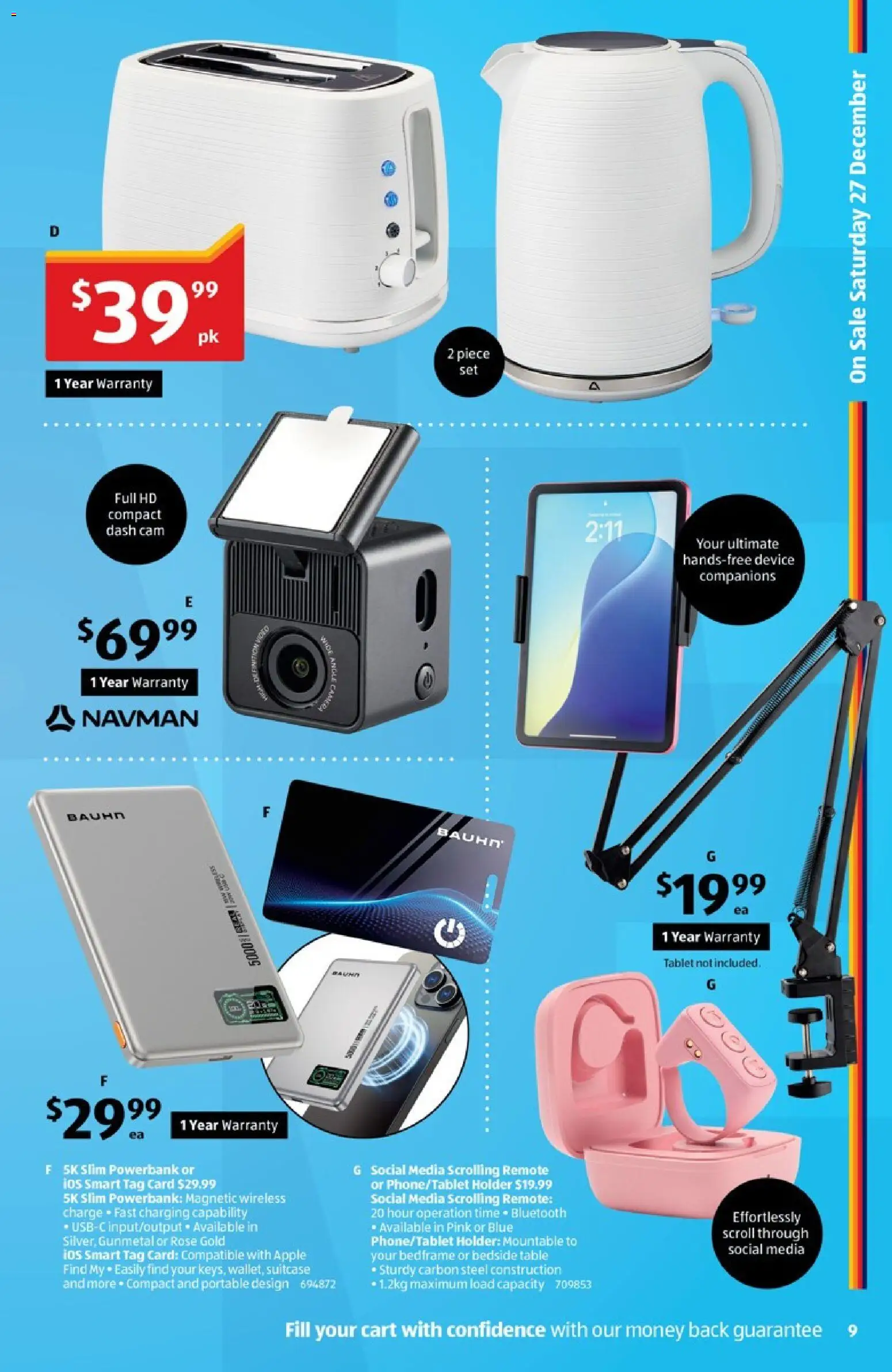 Aldi catalogue - valid from 24.12.2025 | Page: 9 | Products: Table, Suitcase, Camera, Portable