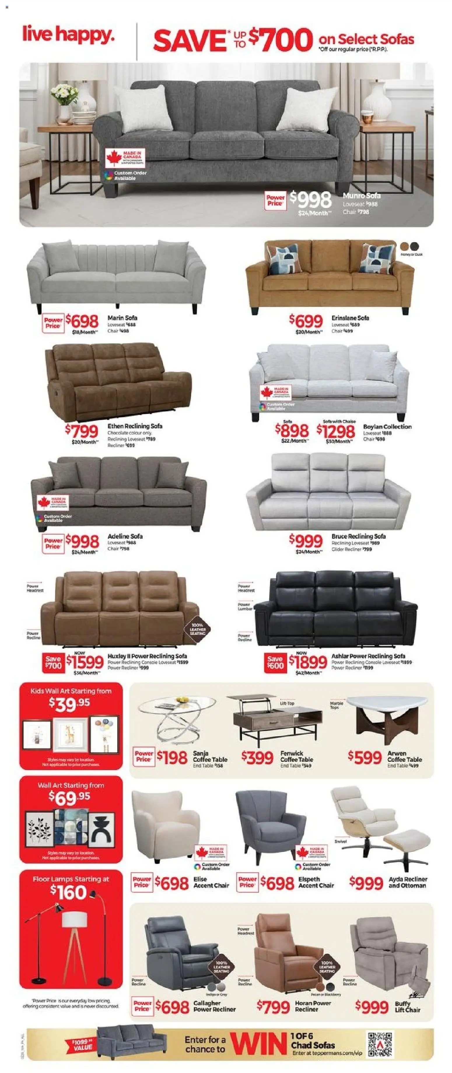 Tepperman's flyer valid from 20.02.2026 | Page: 5 | Products: Sofa, Coffee table, Chair, Chocolate