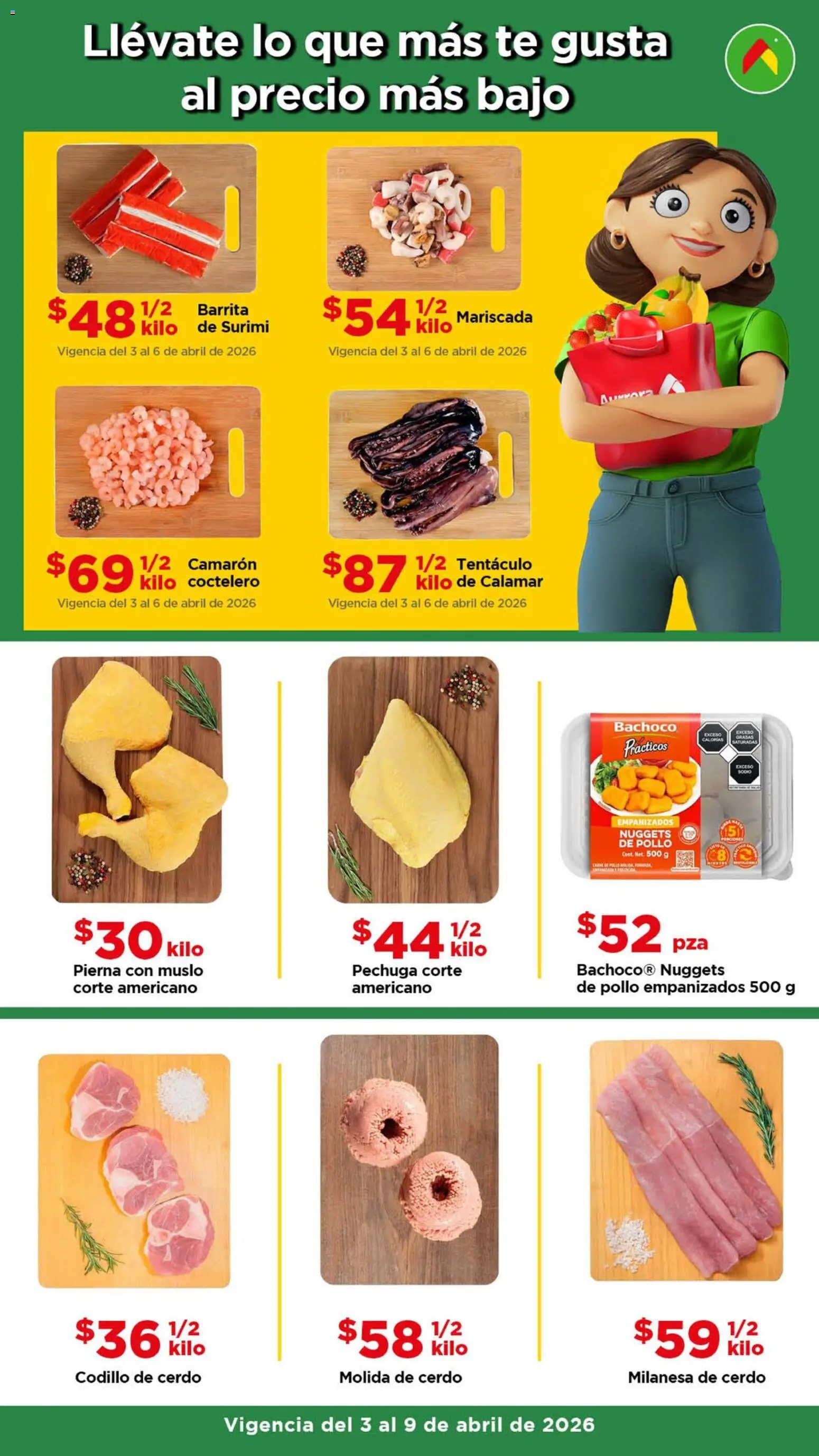 Nuevas ofertas de Bodega Aurrerá válidas en toda la República Mexicana desde el 03.04.2026. ¡Encuentra las mejores ofertas en Bodega Aurrerá folleto Ofertas! | Página: 2 | Productos: Pollo, Milanesa, Cerdo, Té