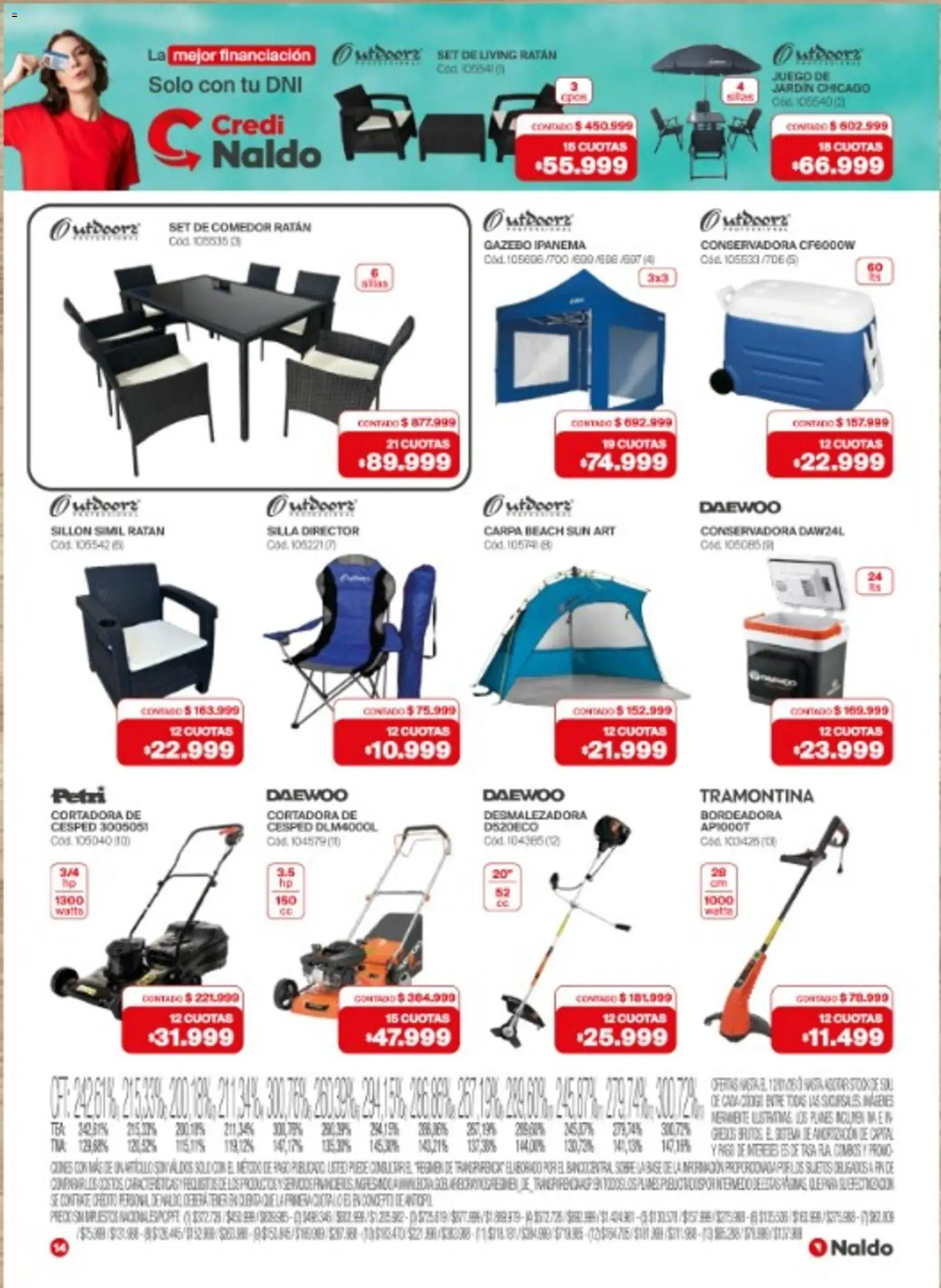 Naldo catálogo │ válido desde el 02.01.2026 | Página: 14 | Productos: Carpa, Conservadora, Sillón, Gazebo