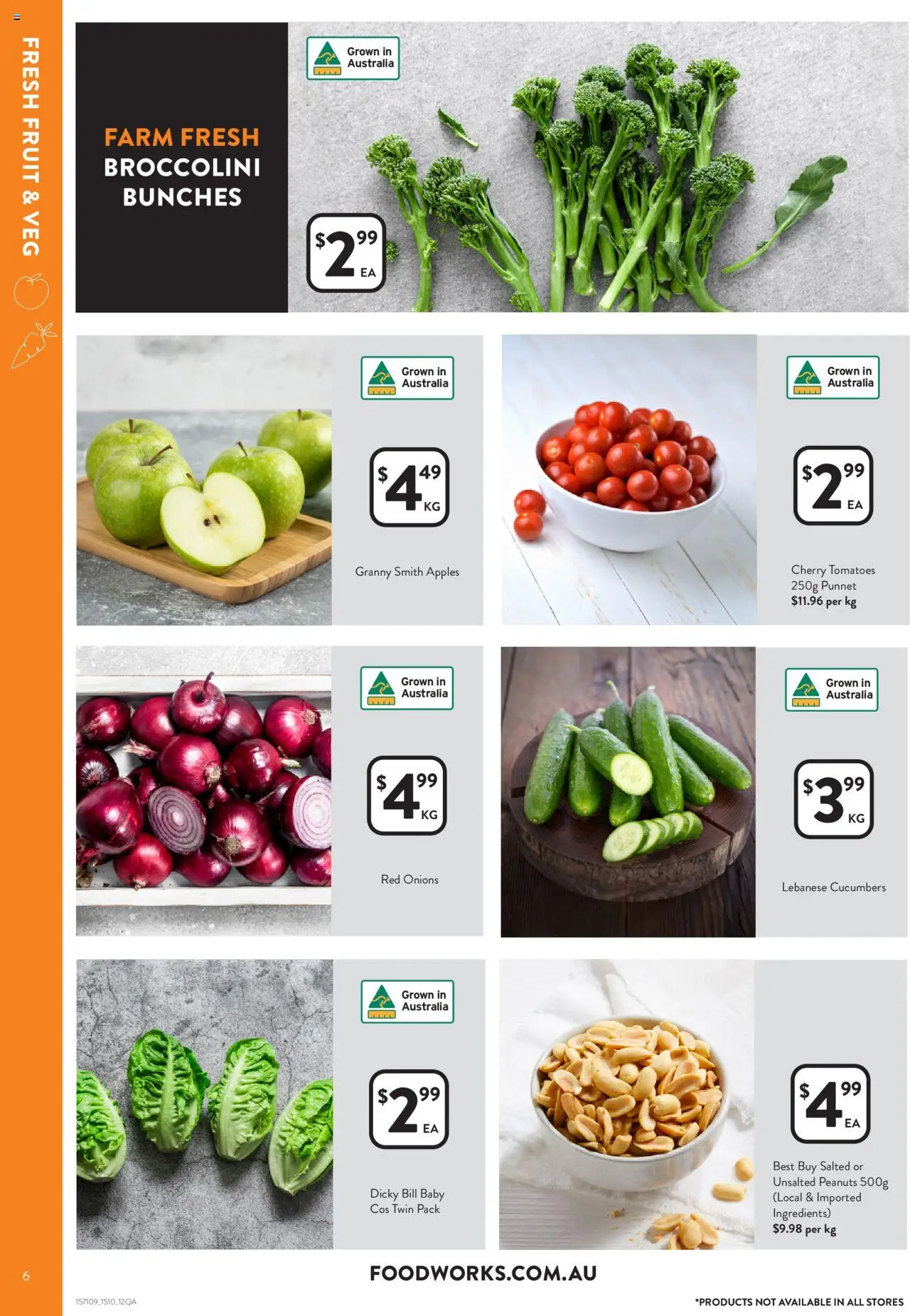 Foodworks catalogue - valid from 15.10.2025 | Page: 6 | Products: Apples, Tomatoes, Peanuts, Onions