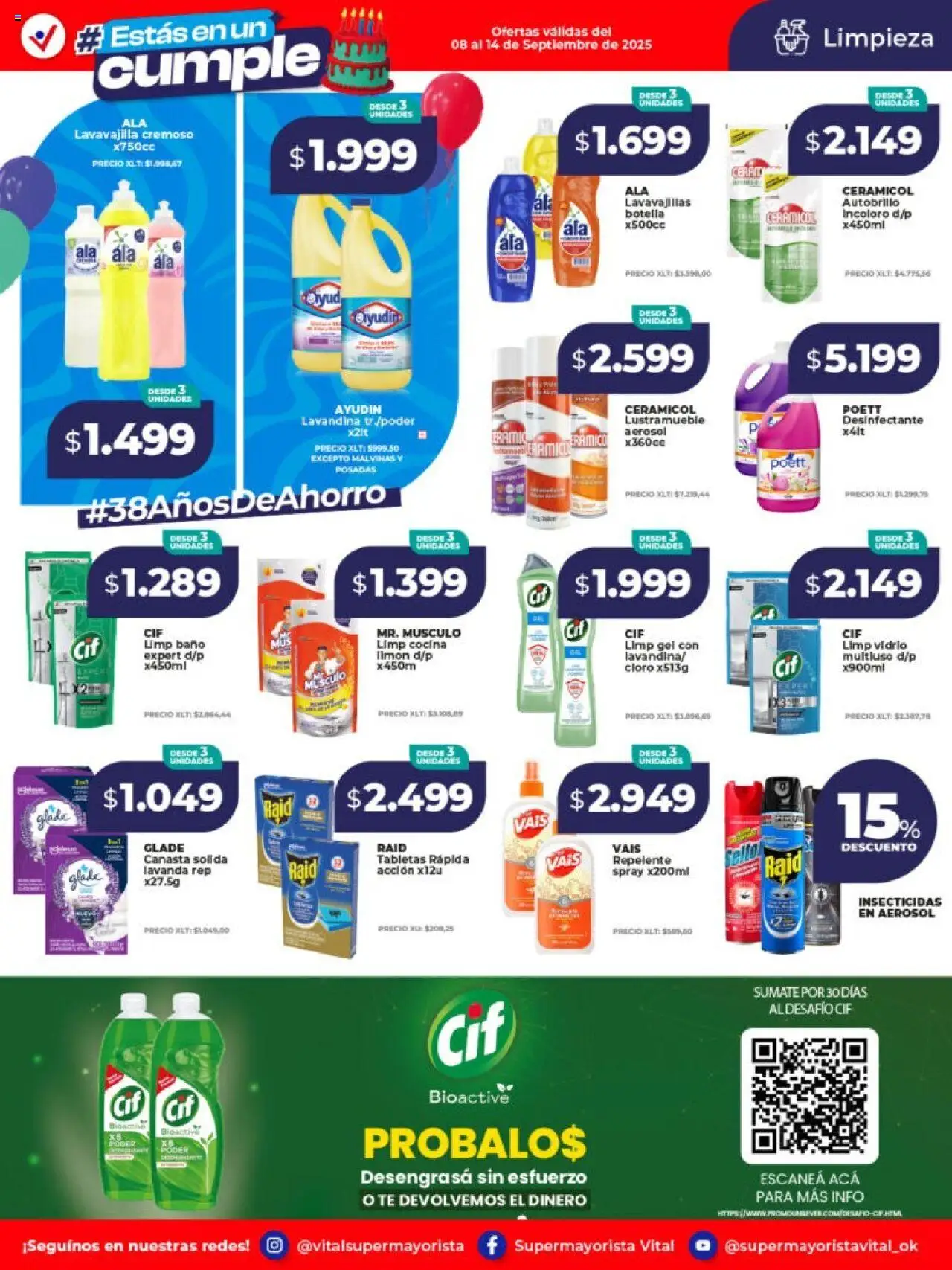 Vital ofertas - Posadas │ válido desde el 08.09.2025 | Página: 8 | Productos: Repelente, Lavavajillas, Té, Canasta