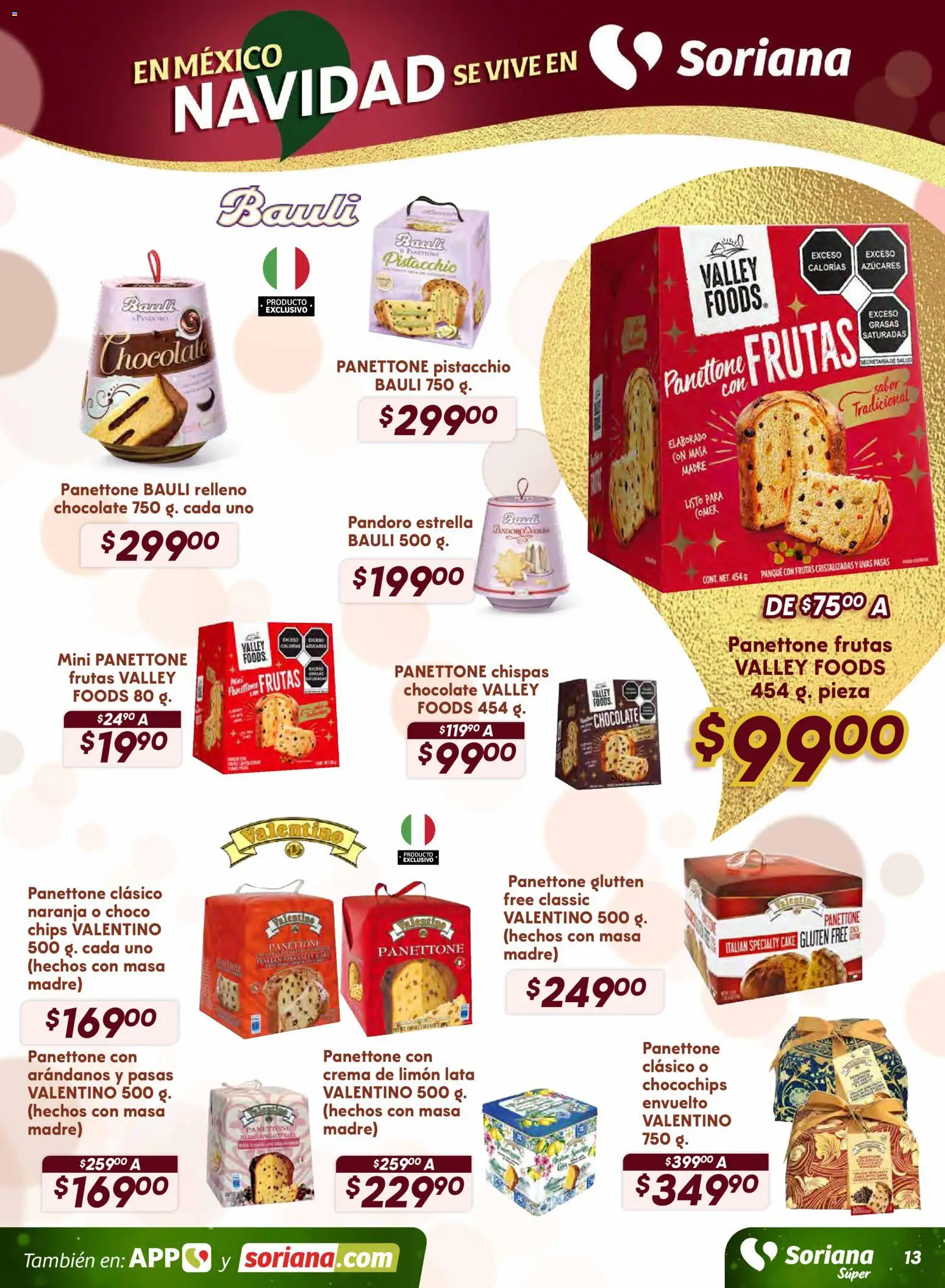Nuevas ofertas de Soriana válidas en toda la República Mexicana desde el 13.11.2025. ¡Encuentra las mejores ofertas en Soriana - Preciazazaso Súper: Valle de México! | Página: 13 | Productos: Crema, Limón, Chocolate, Arándanos