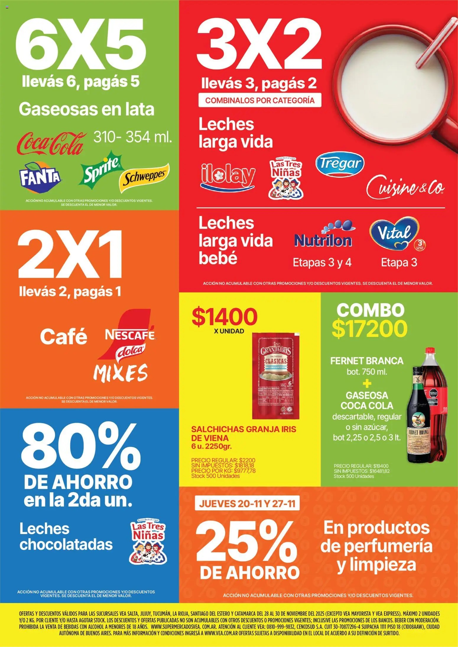 Vea - Oferta fin de semana │ válido desde el 28.11.2025 | Página: 7 | Productos: Fernet, Gaseosa, Café