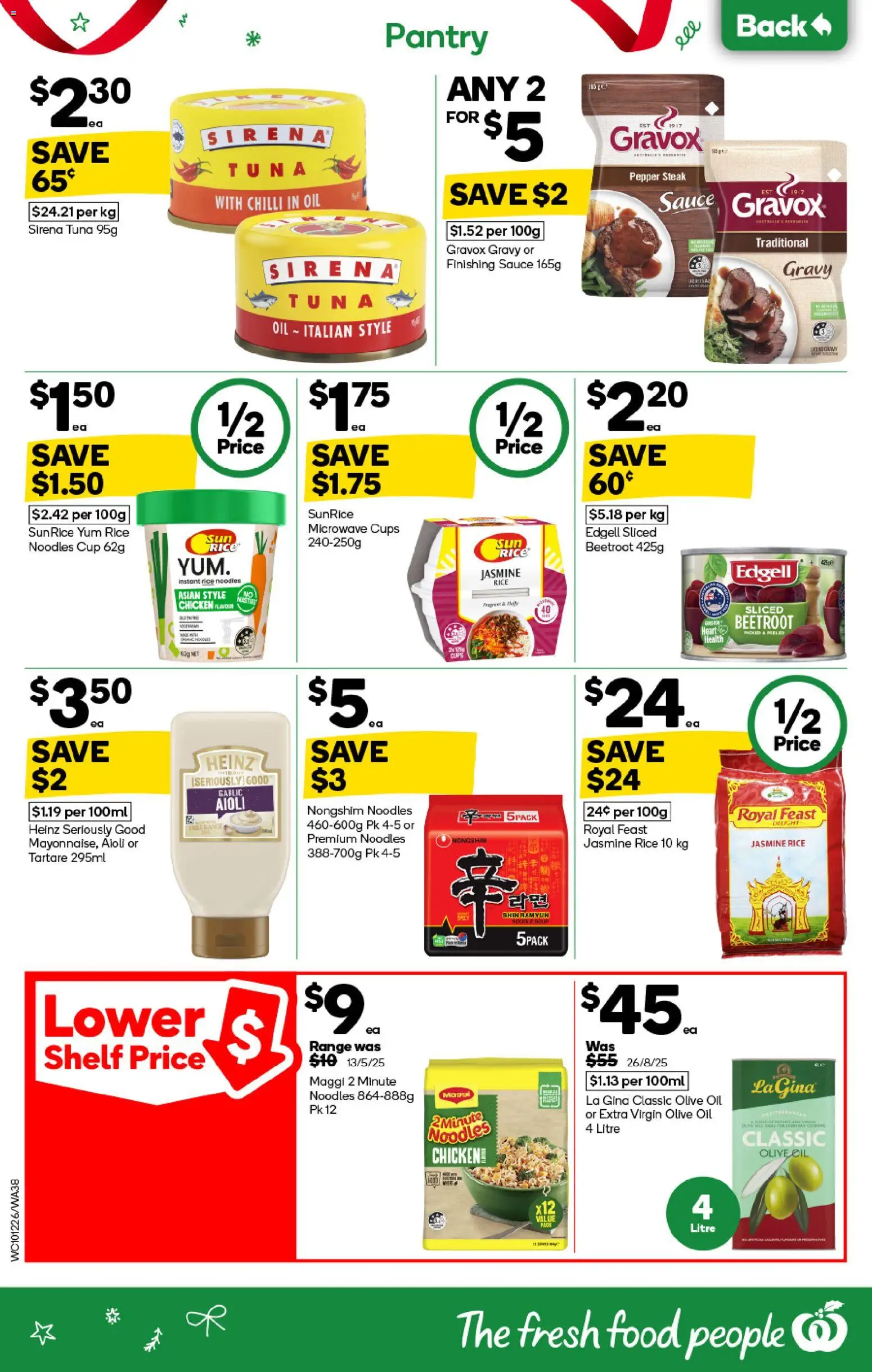 Woolworths catalogue - valid from 10.12.2025 | Page: 38 | Products: Oil, Noodles, Olive oil, Beetroot