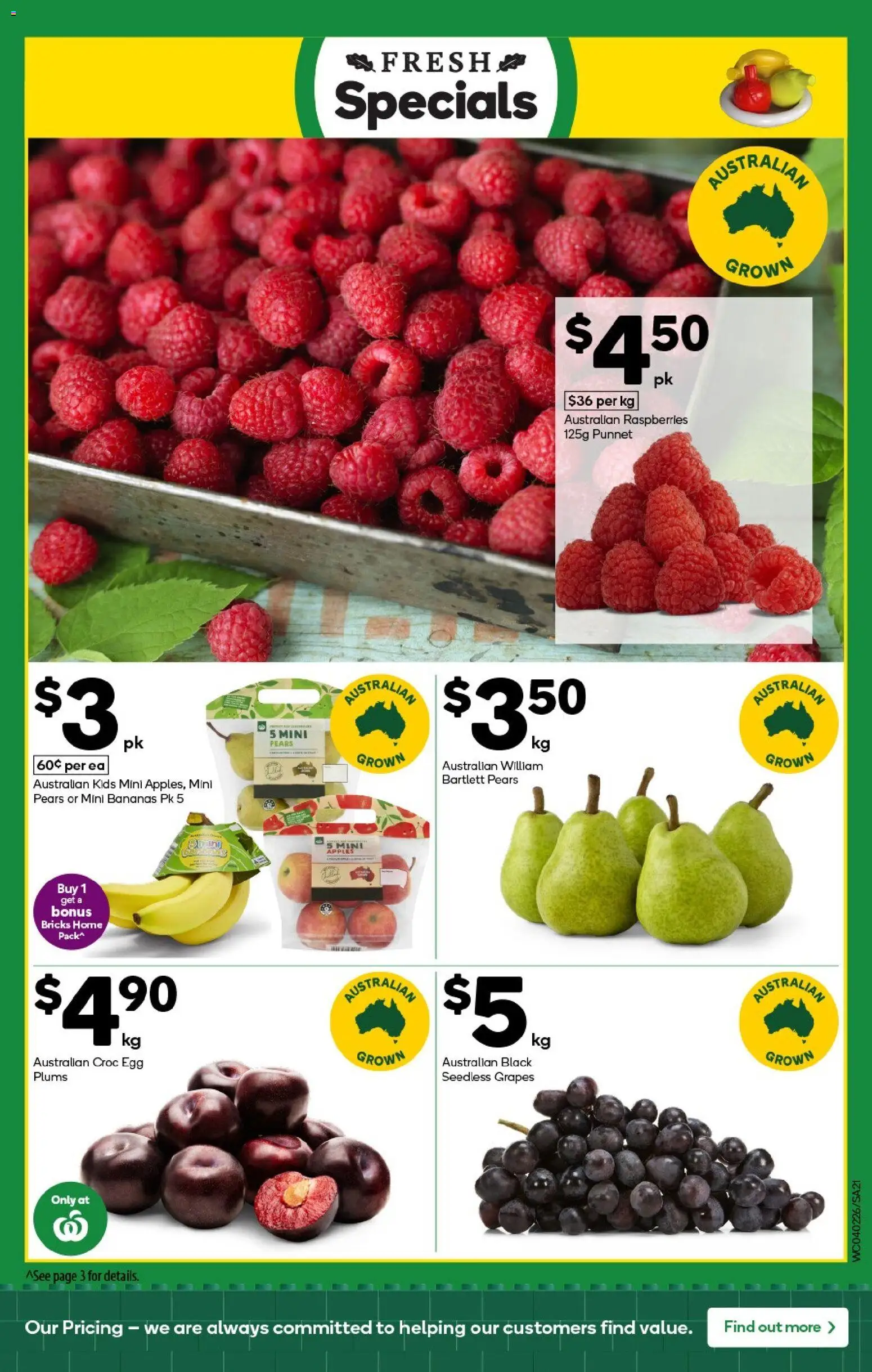 Woolworths catalogue - valid from 04.02.2026 | Page: 21 | Products: Apples, Bananas, Grapes, Plums