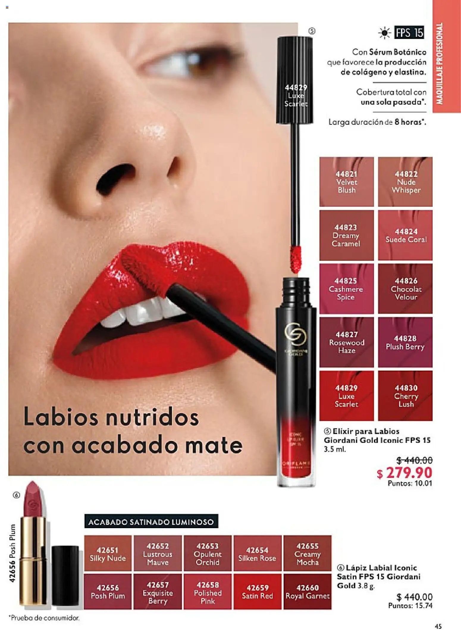 Nuevas ofertas de Oriflame válidas en toda la República Mexicana desde el 14.02.2026. ¡Encuentra las mejores ofertas en Oriflame campaña 3 2026! | Página: 45 | Productos: Serum, Mate, Maquillaje, Lápiz labial