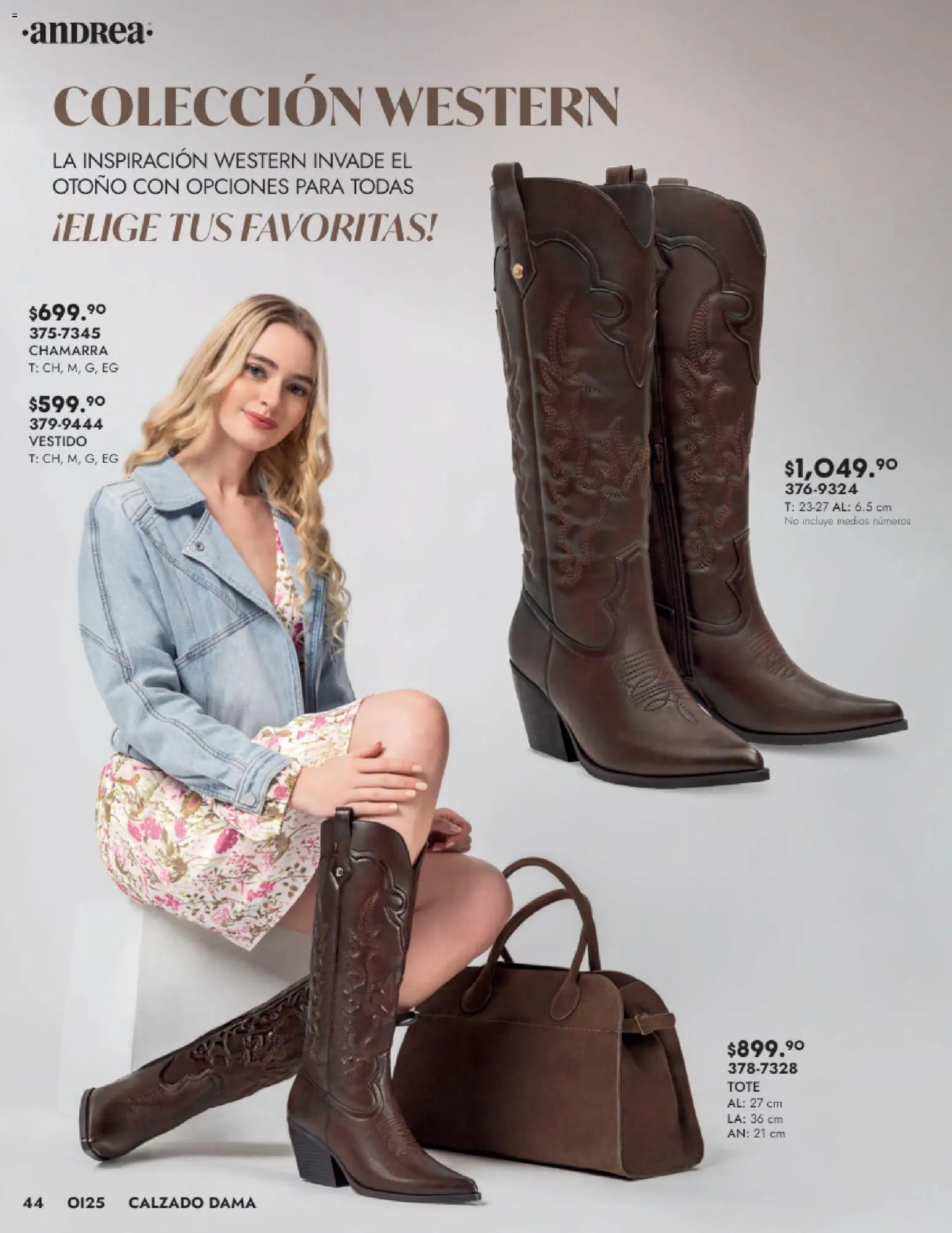 Nuevas ofertas de Andrea válidas en toda la República Mexicana desde el 24.08.2025. ¡Encuentra las mejores ofertas en Andrea - Catálogo Calzado Dama! | Página: 44 | Productos: Chamarra, Vestido