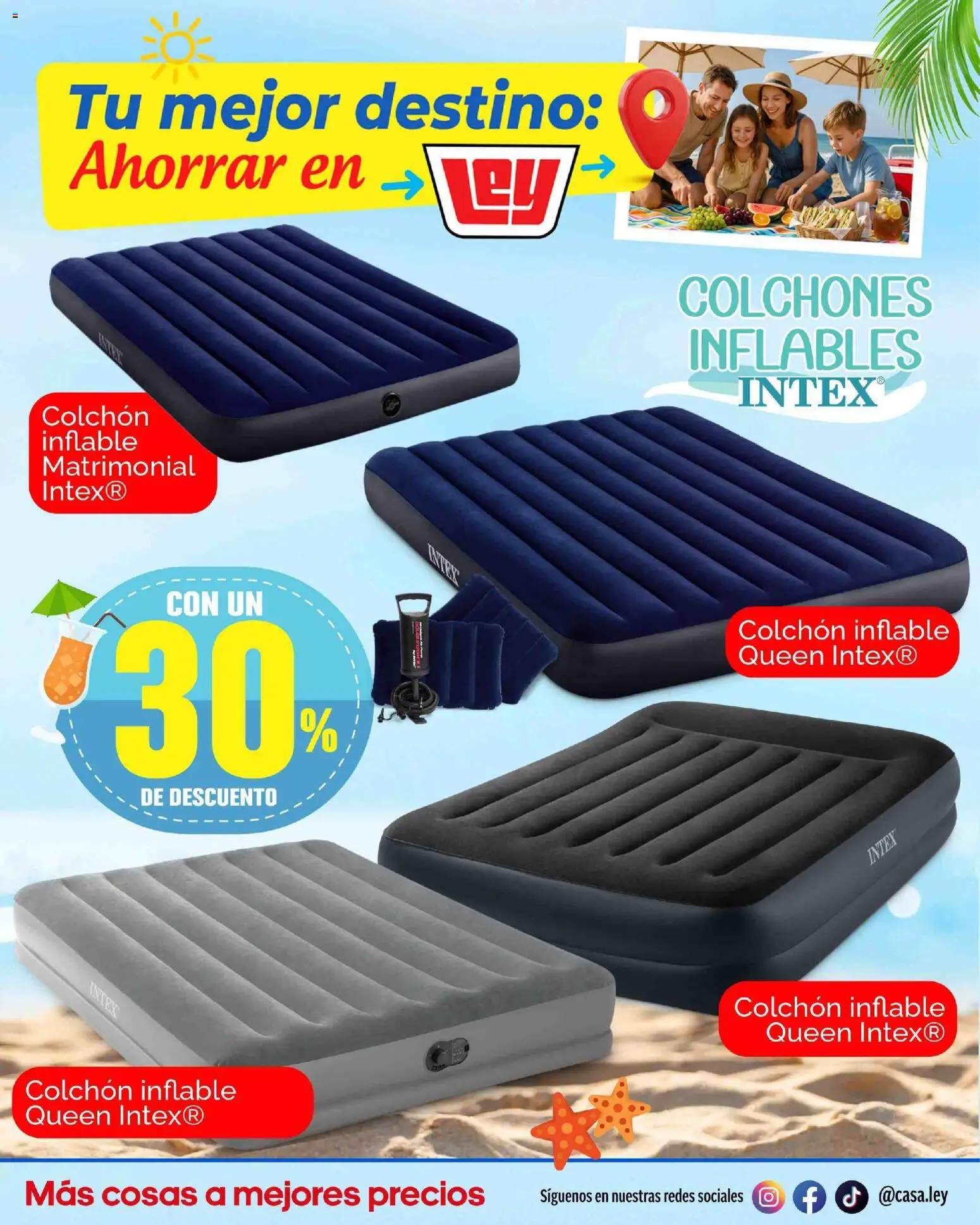 Nuevas ofertas de Casa Ley válidas en toda la República Mexicana desde el 20.03.2026. ¡Encuentra las mejores ofertas en Casa Ley folleto Tu mejor destino ! | Página: 12 | Productos: Colchón inflable, Colchón