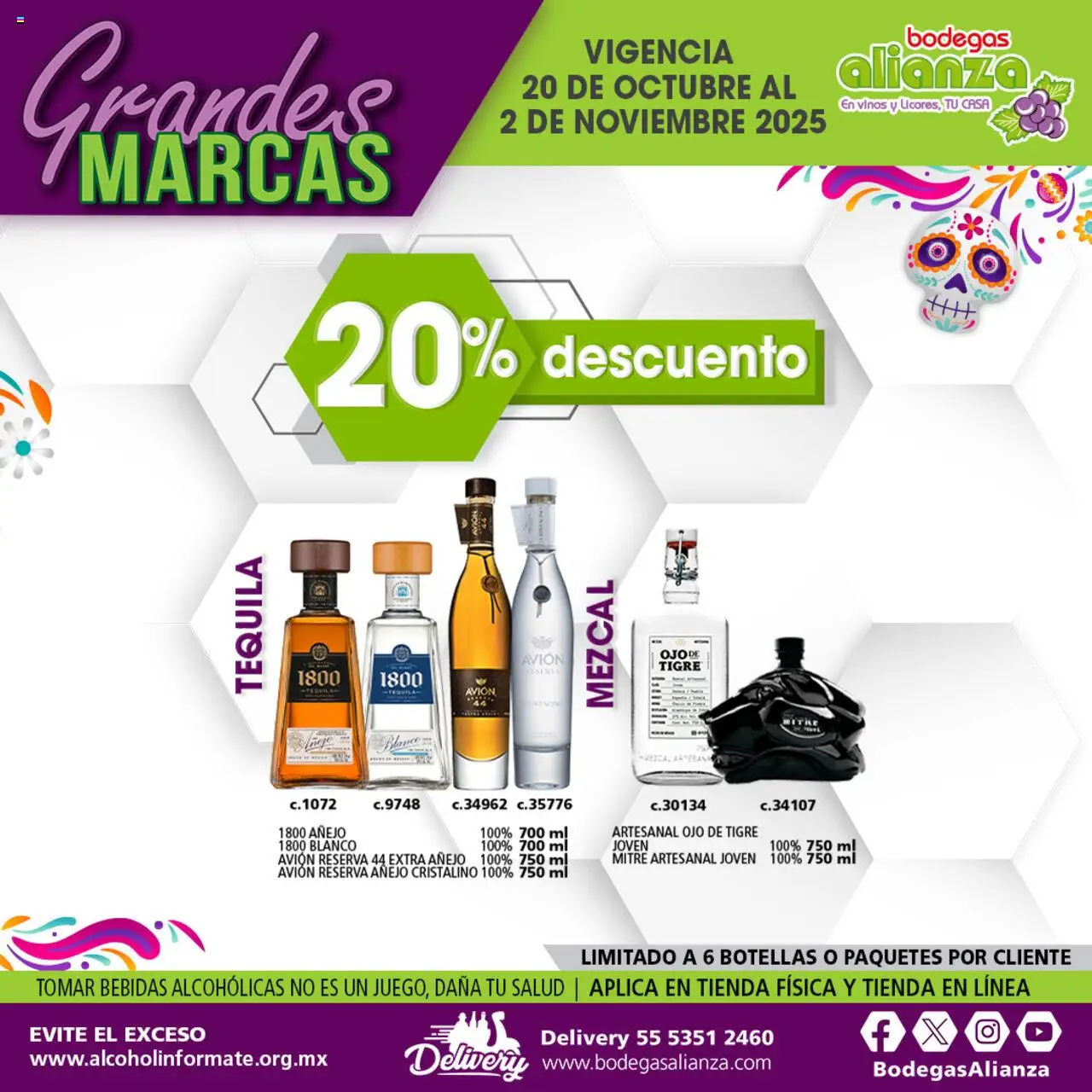 Nuevas ofertas de Bodegas Alianza válidas en toda la República Mexicana desde el 20.10.2025. ¡Encuentra las mejores ofertas en Bodegas Alianza catálogo Las ofertas de la semana! | Página: 13 | Productos: Tequila